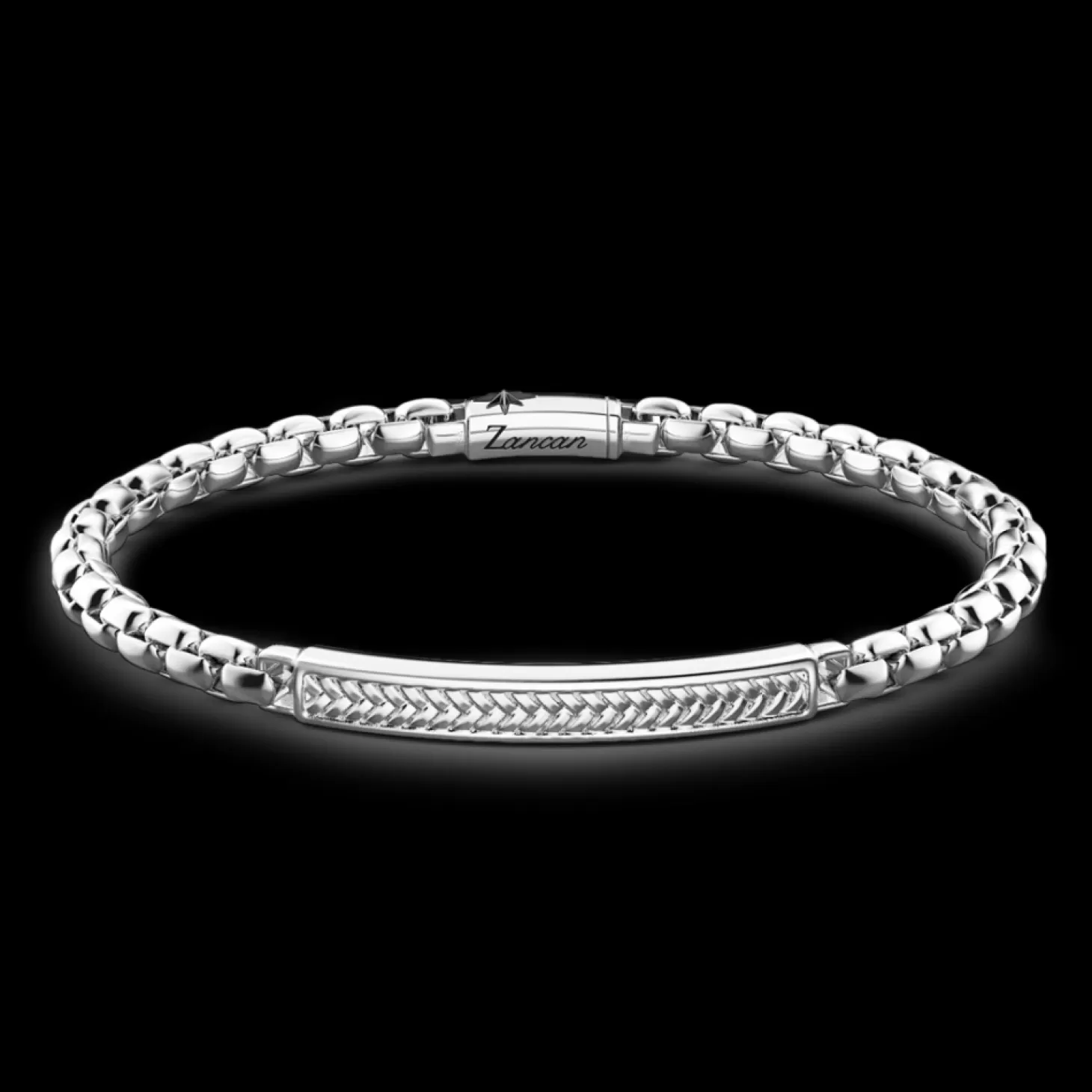 Zancan Gioielli Bracciale Zancan A Maglia Venezia In Argento Con Targa.> Bracciali
