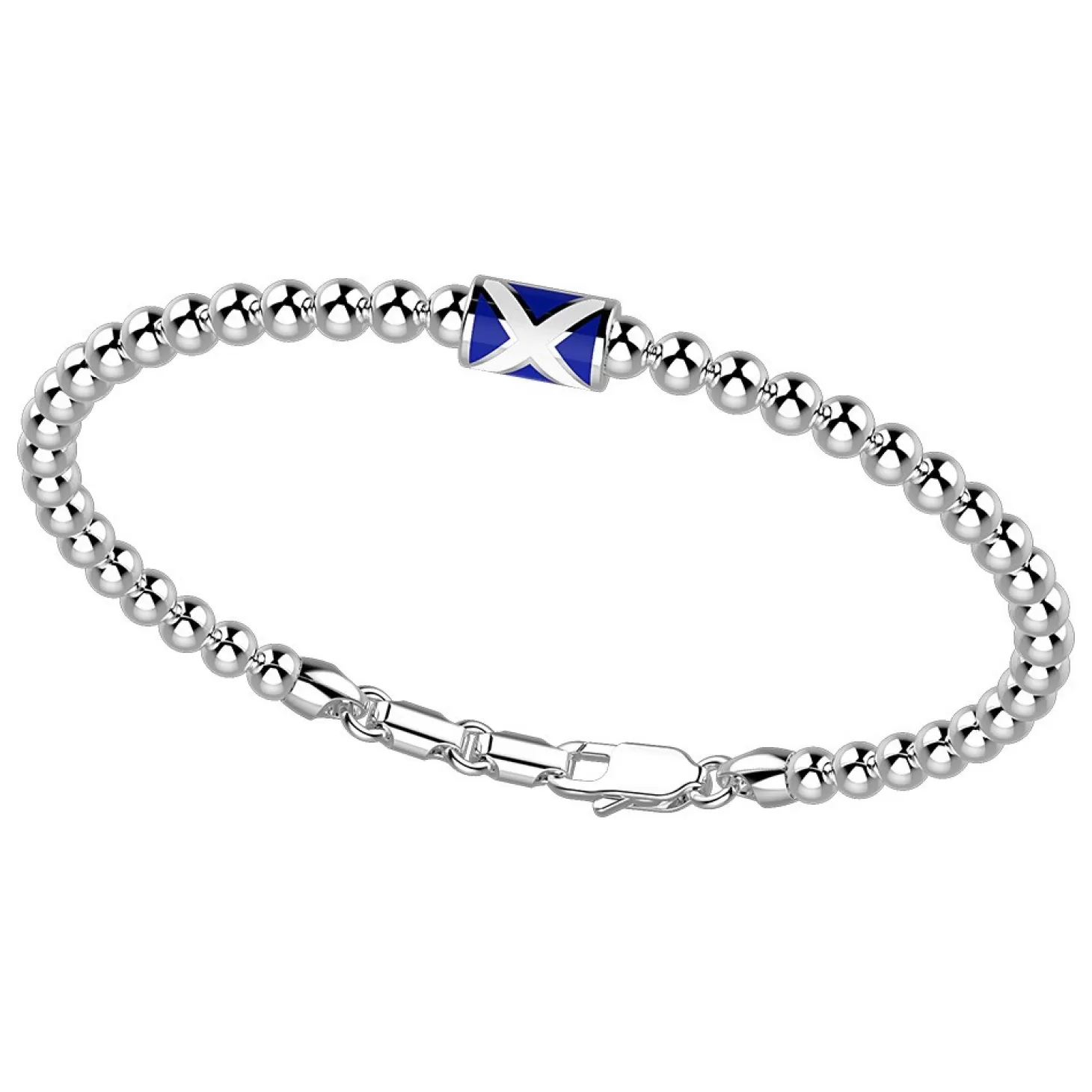 Zancan Gioielli Bracciale Zancan In Argento A Sfere Con Bandiera Nautica.> Bracciali