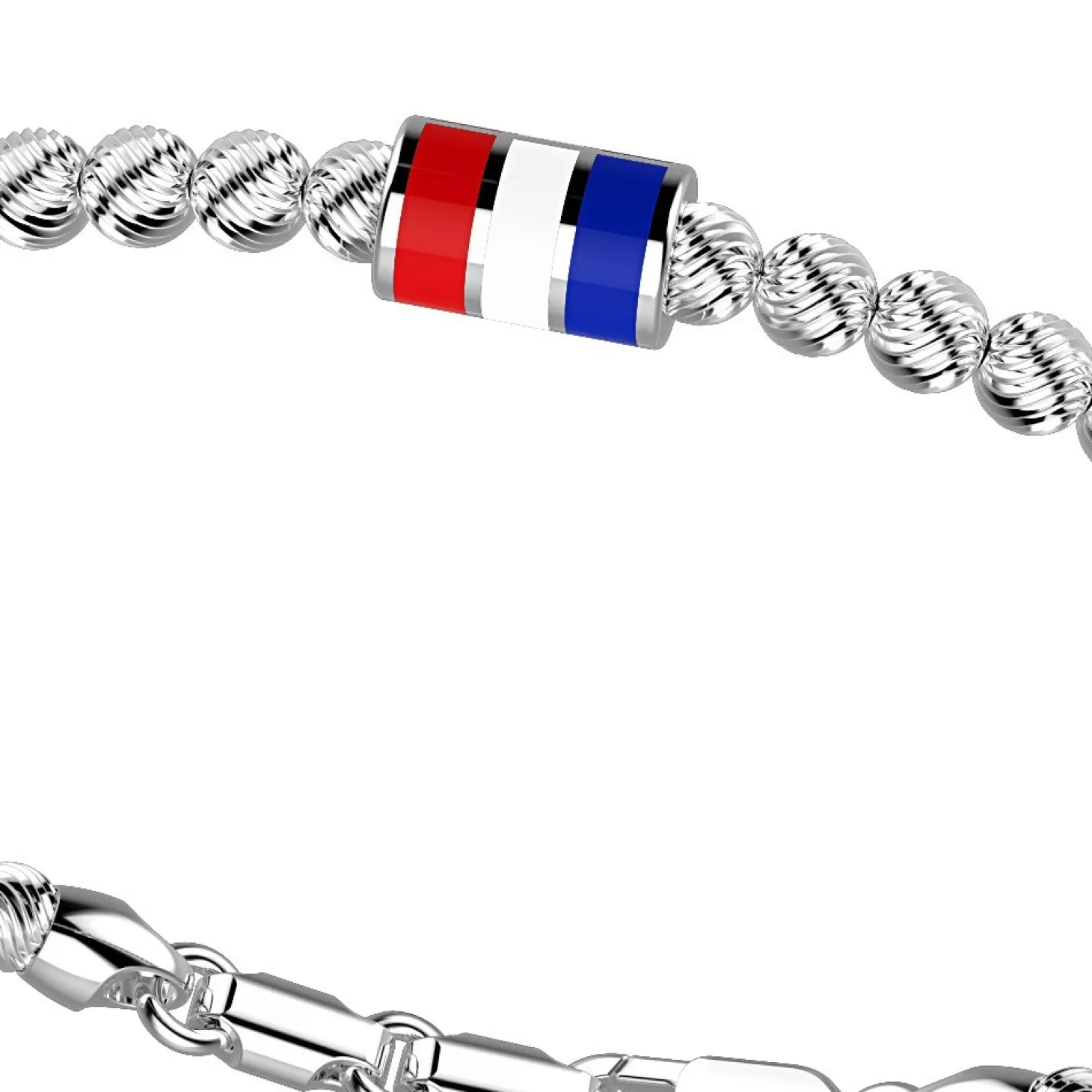Zancan Gioielli Bracciale Zancan In Argento A Sfere Con Bandiera Nautica.> Bracciali