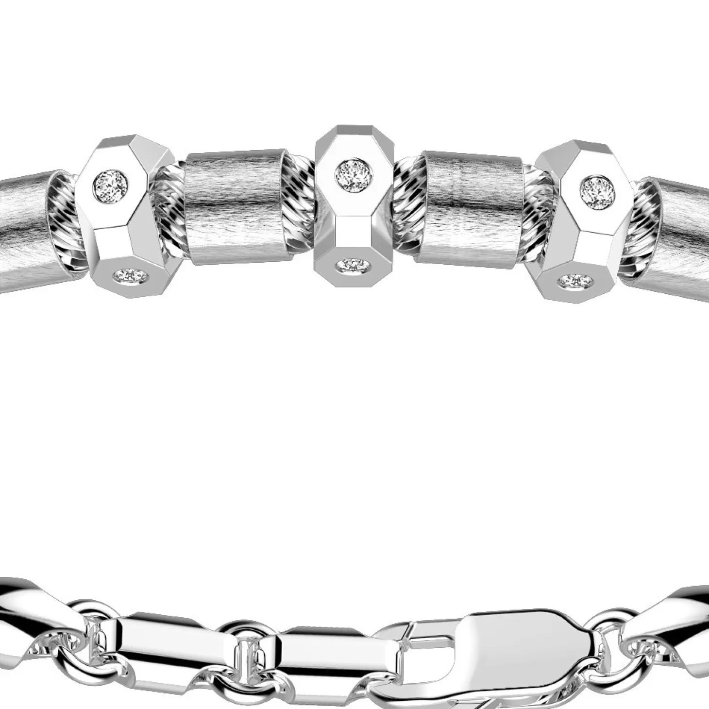 Zancan Gioielli Bracciale Zancan In Argento A Sfere Con Inserti Satinati.> Bracciali