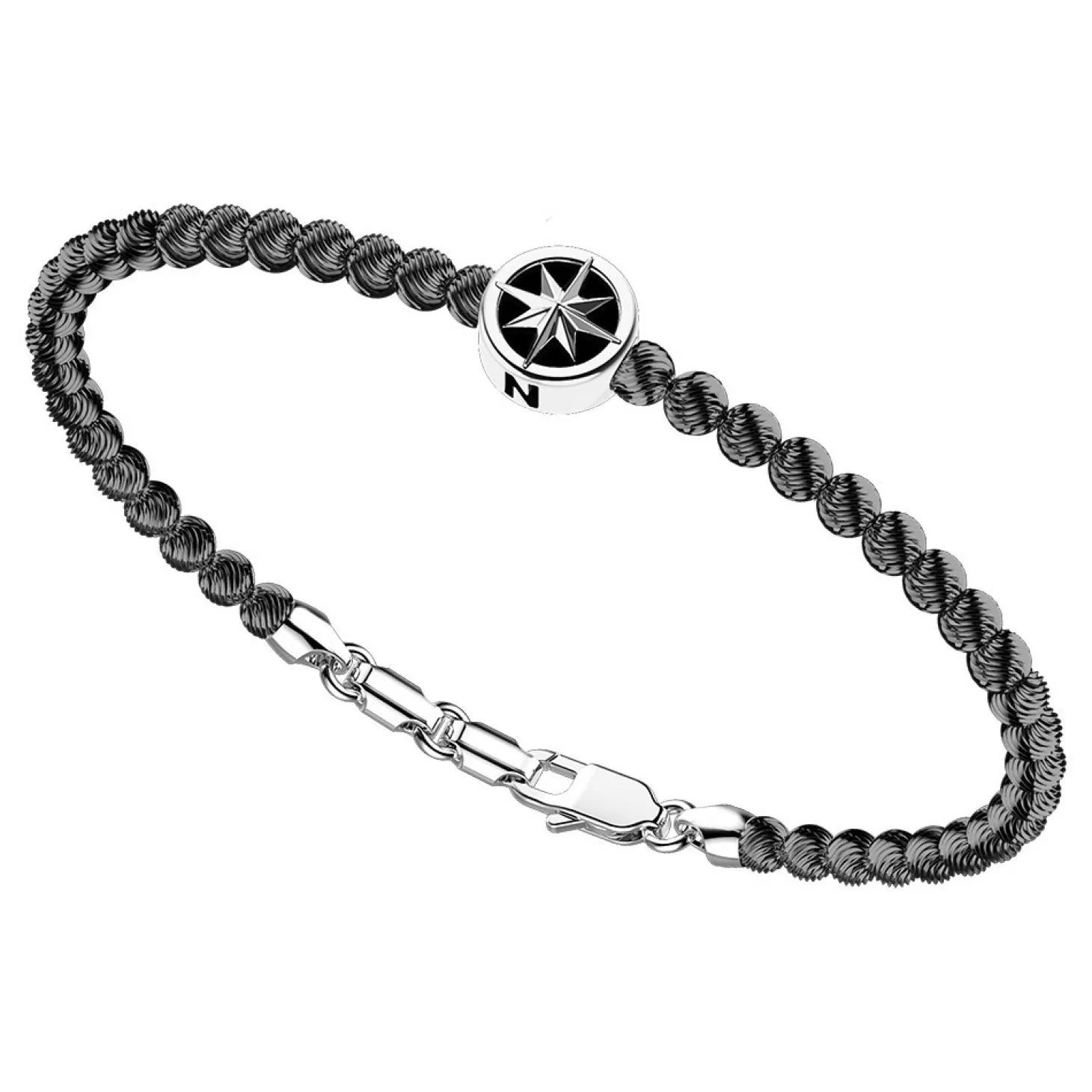 Zancan Gioielli Bracciale Zancan In Argento A Sfere Con Rosa Dei Venti.> Bracciali