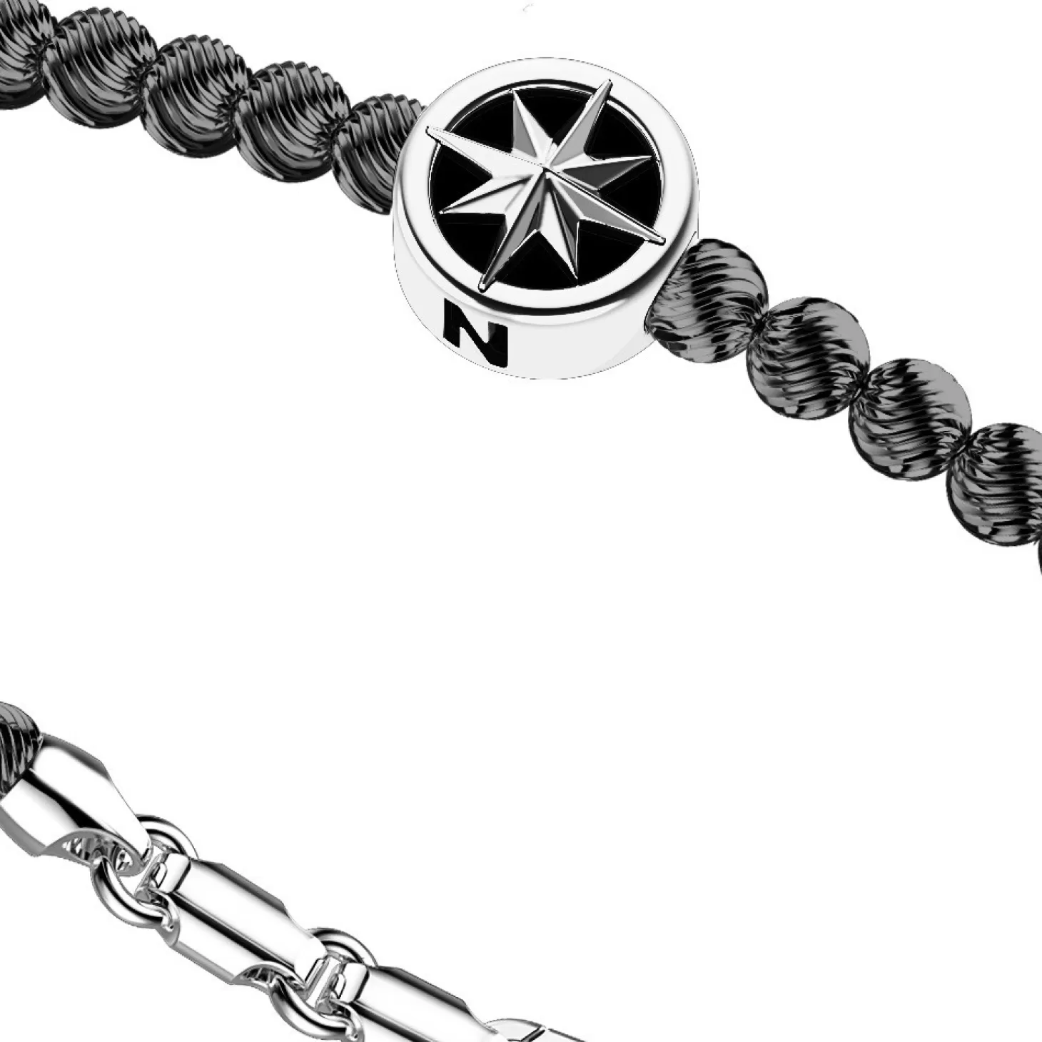 Zancan Gioielli Bracciale Zancan In Argento A Sfere Con Rosa Dei Venti.> Bracciali