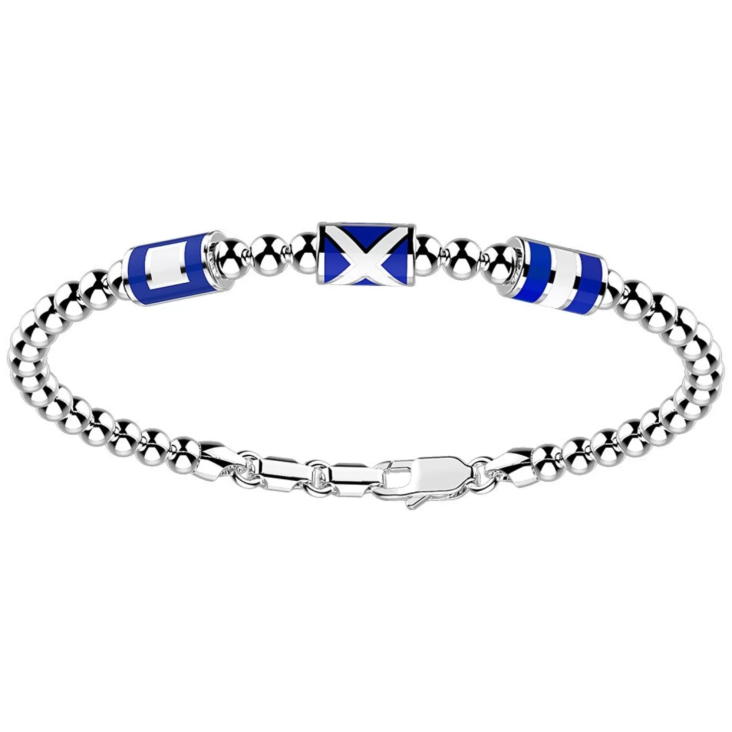 Zancan Gioielli Bracciale Zancan In Argento A Sfere Con Trebandiere Nautiche.> Bracciali