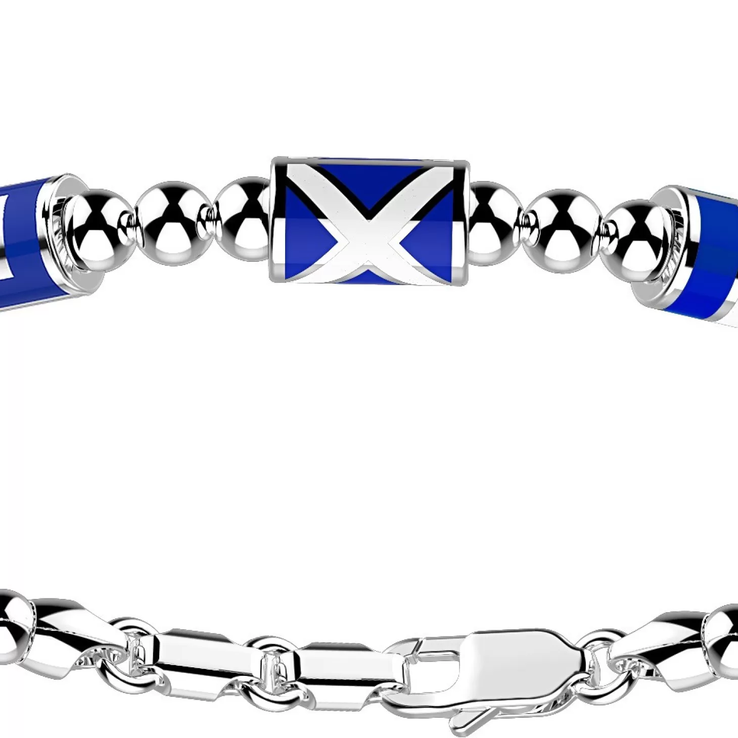 Zancan Gioielli Bracciale Zancan In Argento A Sfere Con Trebandiere Nautiche.> Bracciali