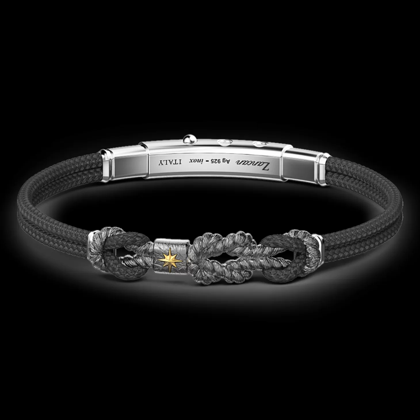 Zancan Gioielli Bracciale Zancan In Argento Brunito Con Nodo.> Bracciali