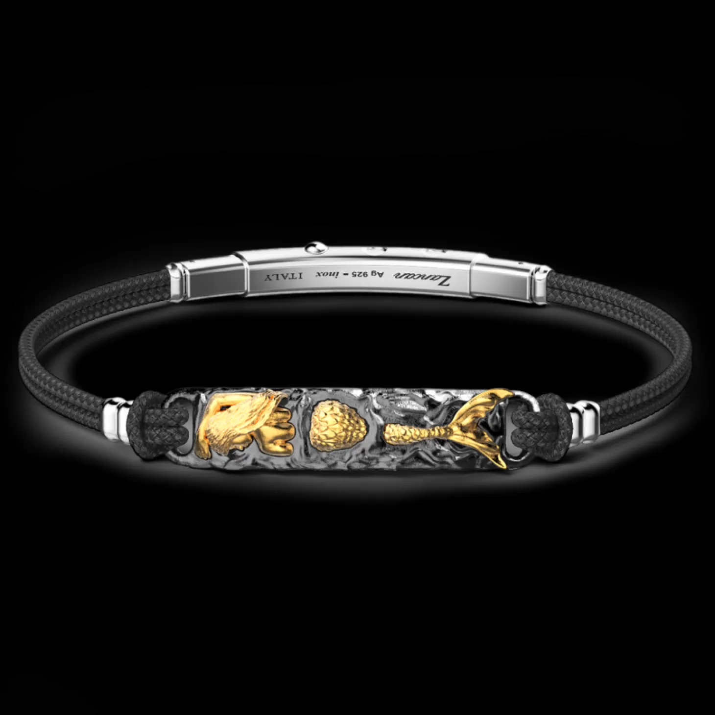 Zancan Gioielli Bracciale Zancan In Argento Brunito Con Sirena.> Bracciali