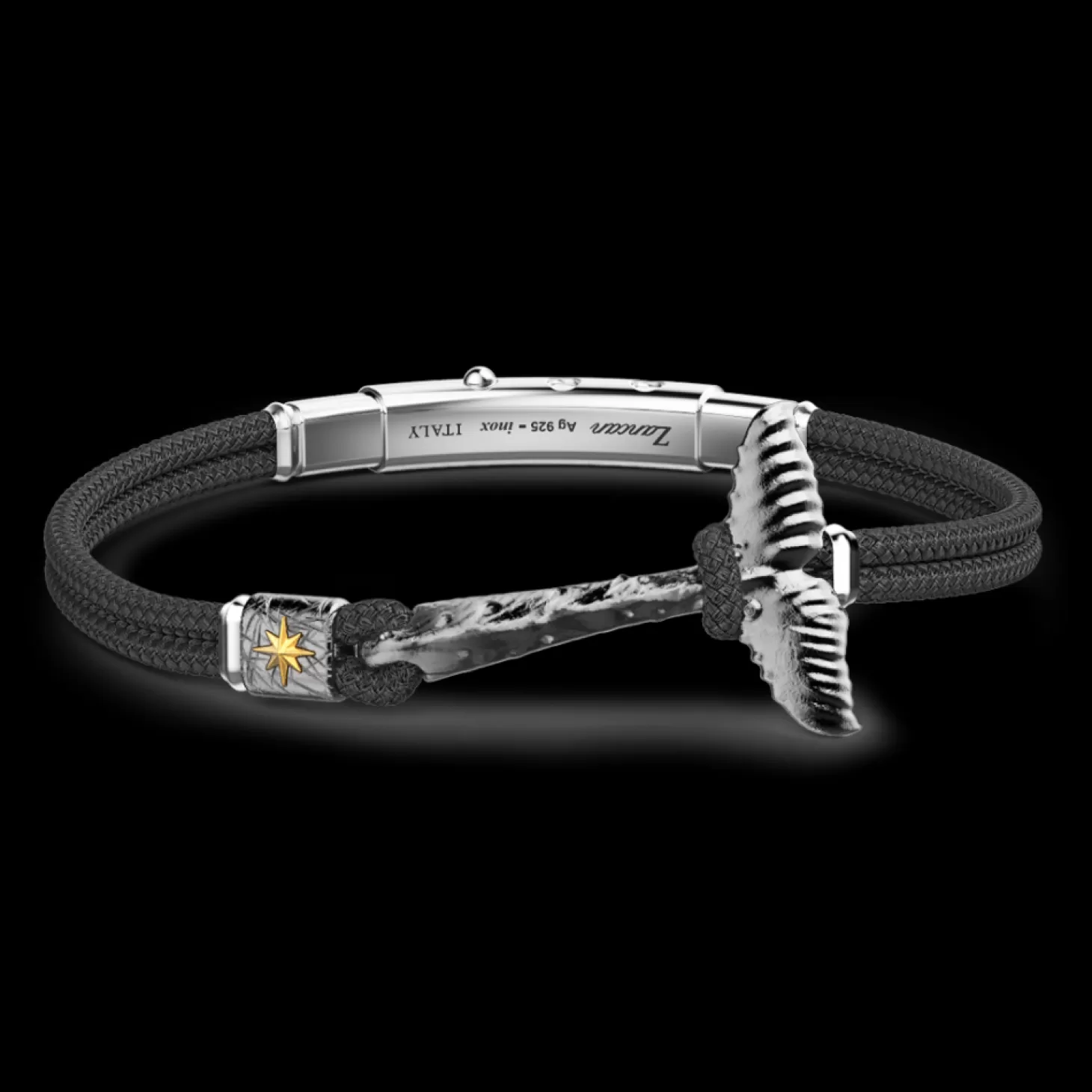 Zancan Gioielli Bracciale Zancan In Argento Brunito Concoda Di Sirena.> Bracciali