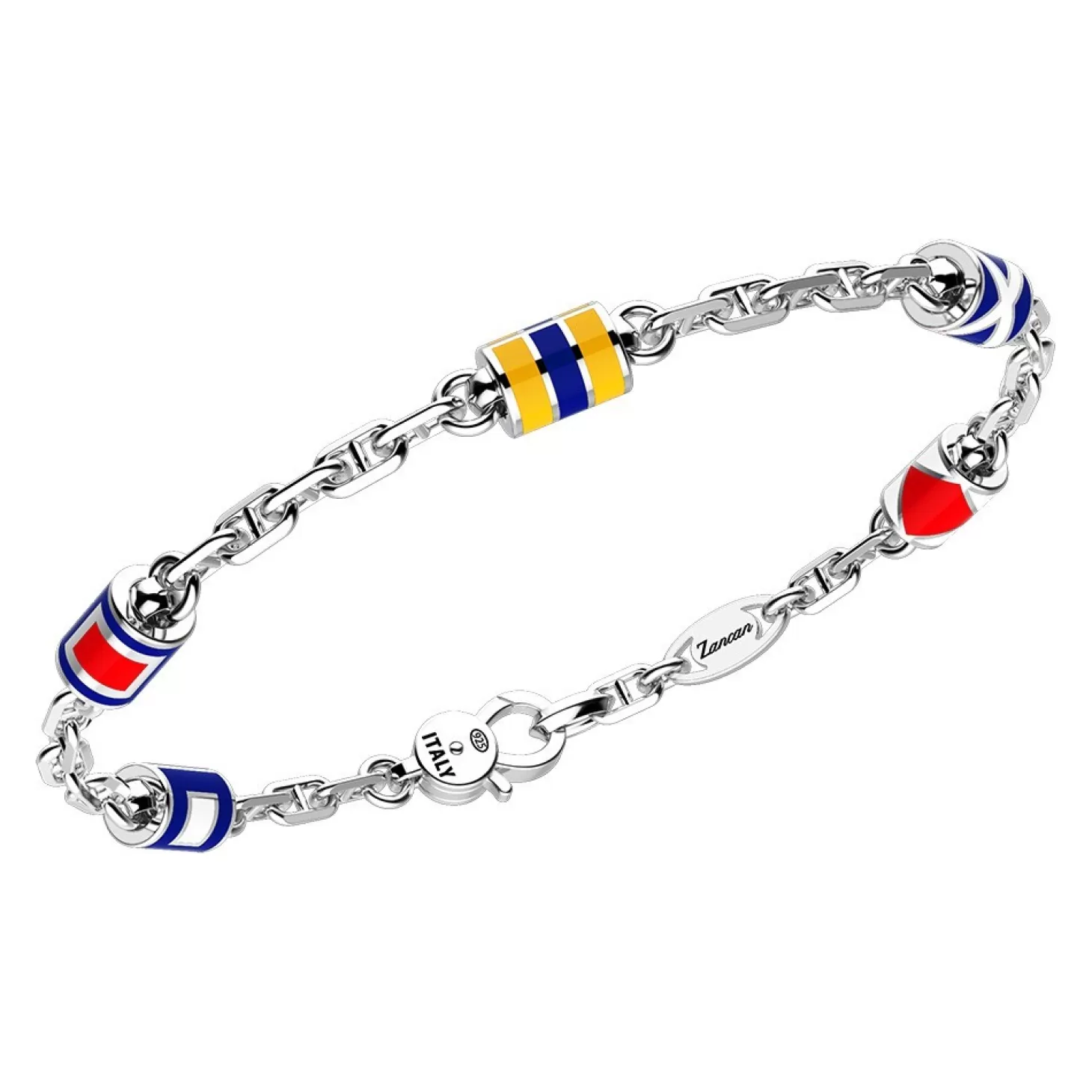 Zancan Gioielli Bracciale Zancan In Argento Con Bandiere Nautiche.> Bracciali