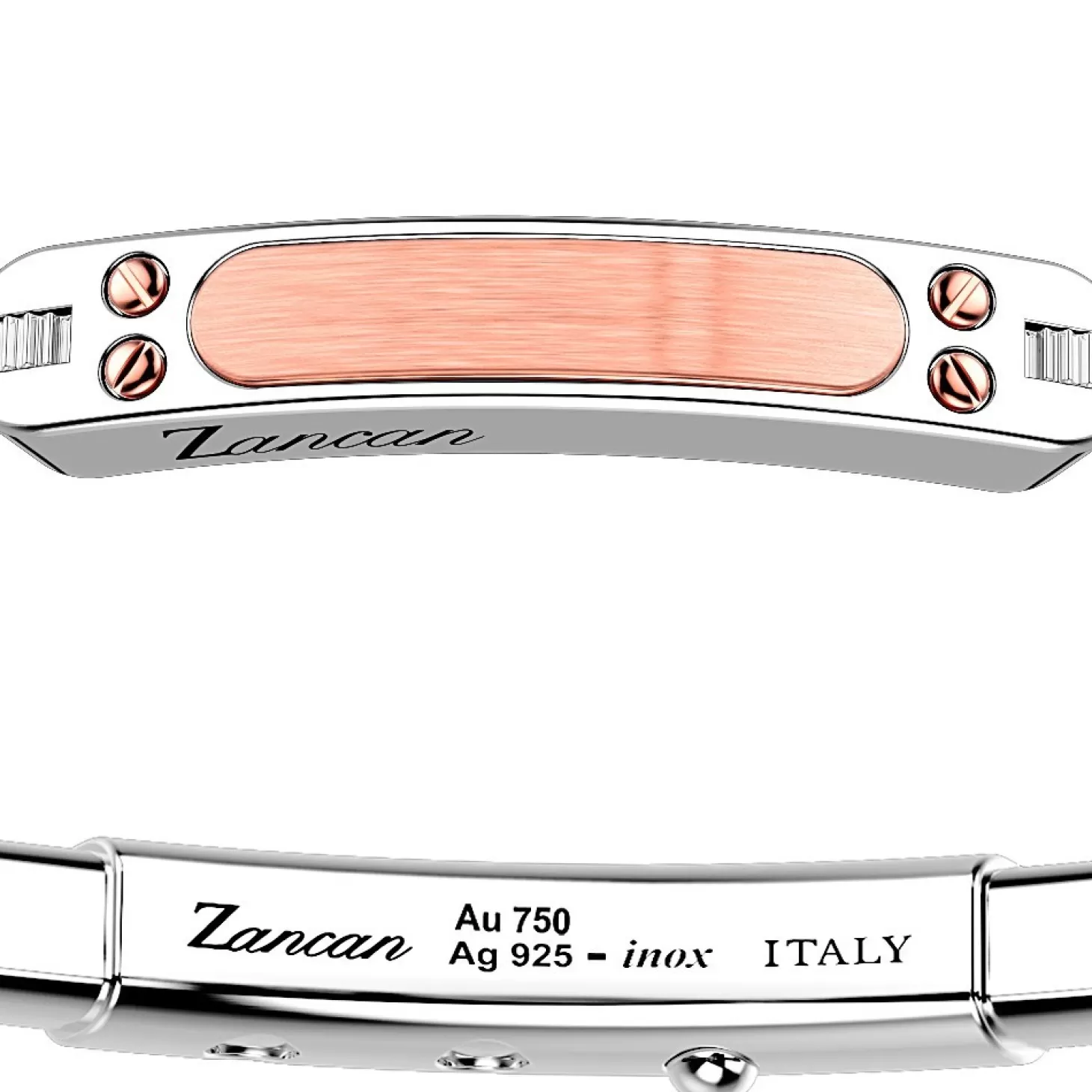 Zancan Gioielli Bracciale Zancan In Argento Con Inserti In Oro 18K E Kevlar.> Bracciali