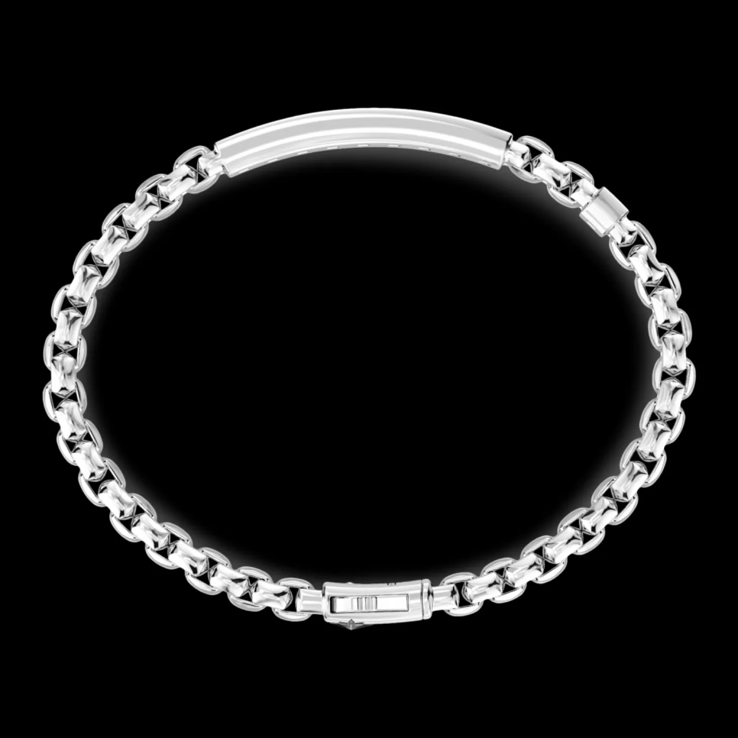Zancan Gioielli Bracciale Zancan In Argento Con Targa Centrale E Pietre Naturali.> Bracciali