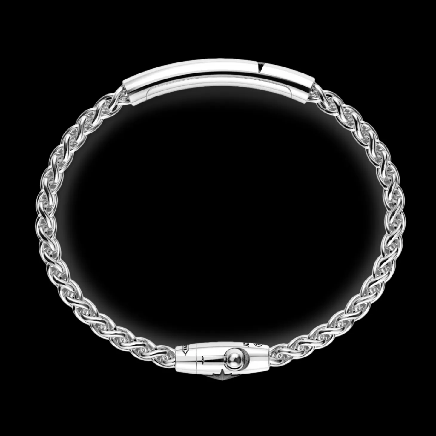 Zancan Gioielli Bracciale Zancan In Argento Con Targa E Pietra Nera.> Bracciali