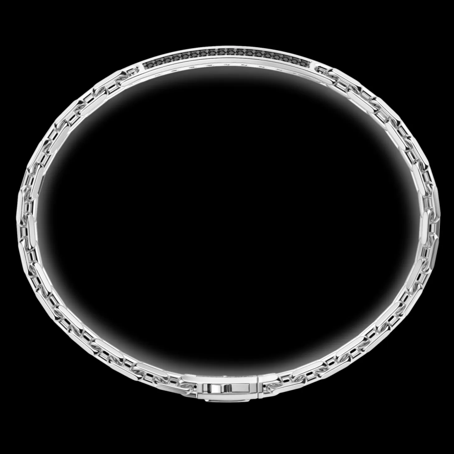 Zancan Gioielli Bracciale Zancan In Argento Con Targa E Pietre Nere.> Bracciali