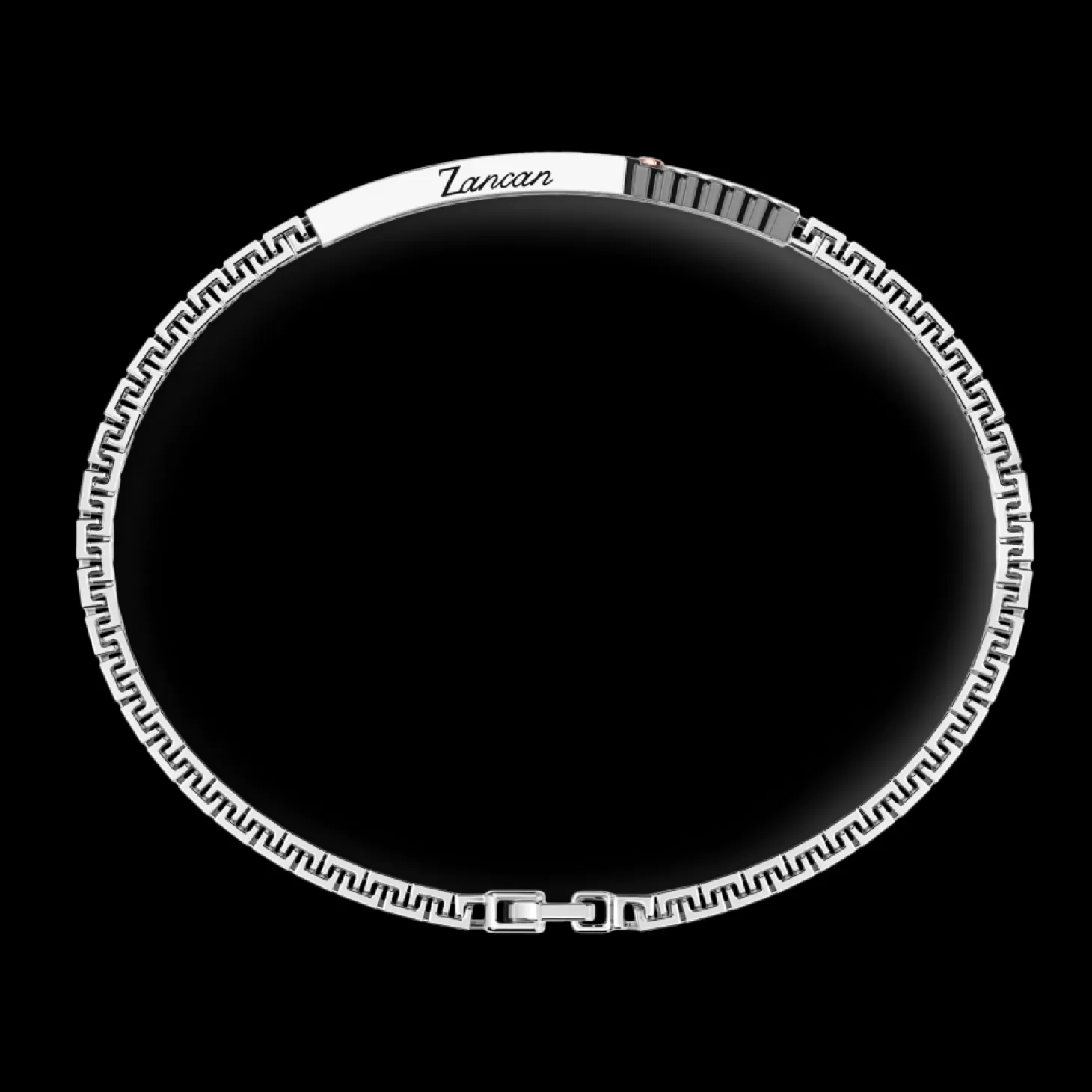 Zancan Gioielli Bracciale Zancan In Argento Con Targa E Vite In Oro Rosa.> Bracciali