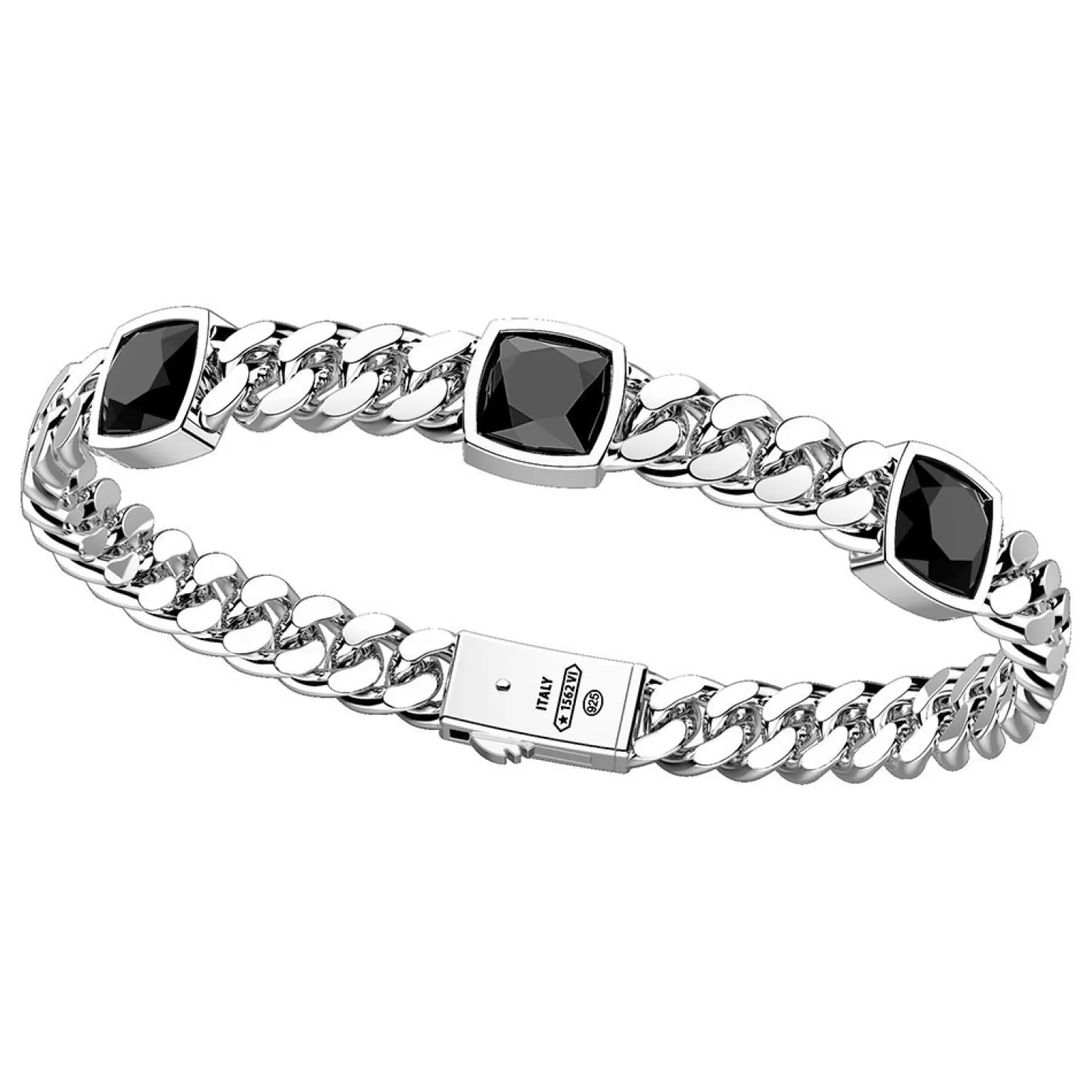 Zancan Gioielli Bracciale Zancan In Argento Con Tre Pietre Onice.> Bracciali