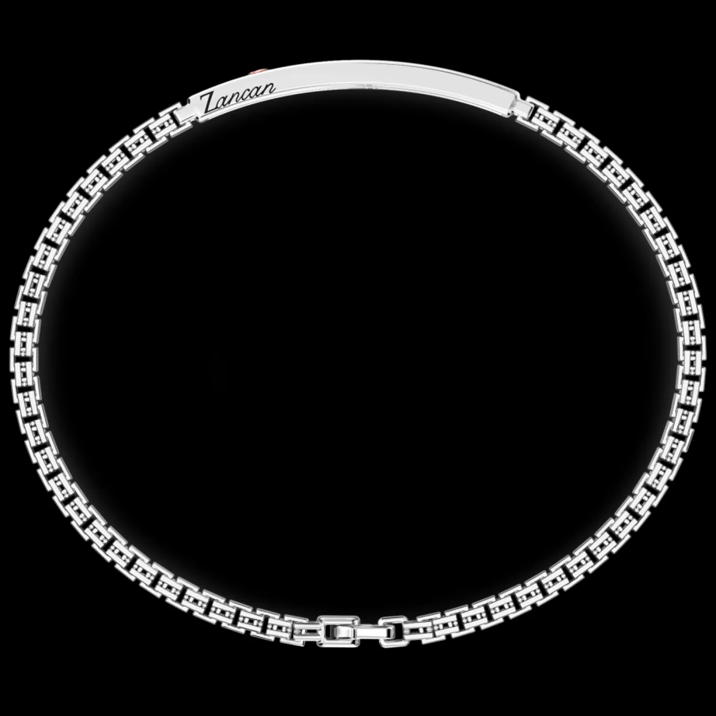 Zancan Gioielli Bracciale Zancan In Argento Con Vite In Oro Rosa Su Targa.> Bracciali