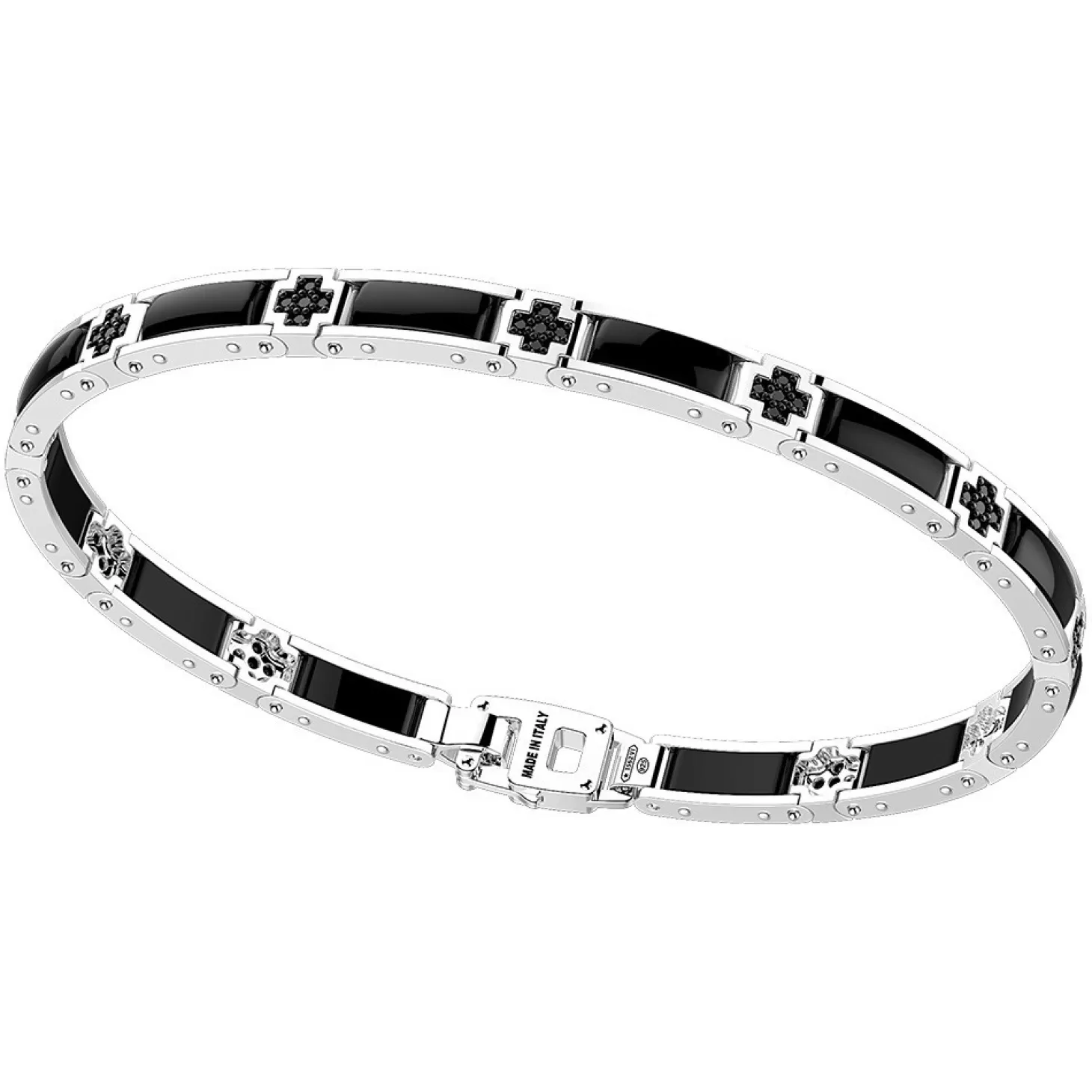 Zancan Gioielli Bracciale Zancan In Argento E Ceramica Con Pietre.> Bracciali
