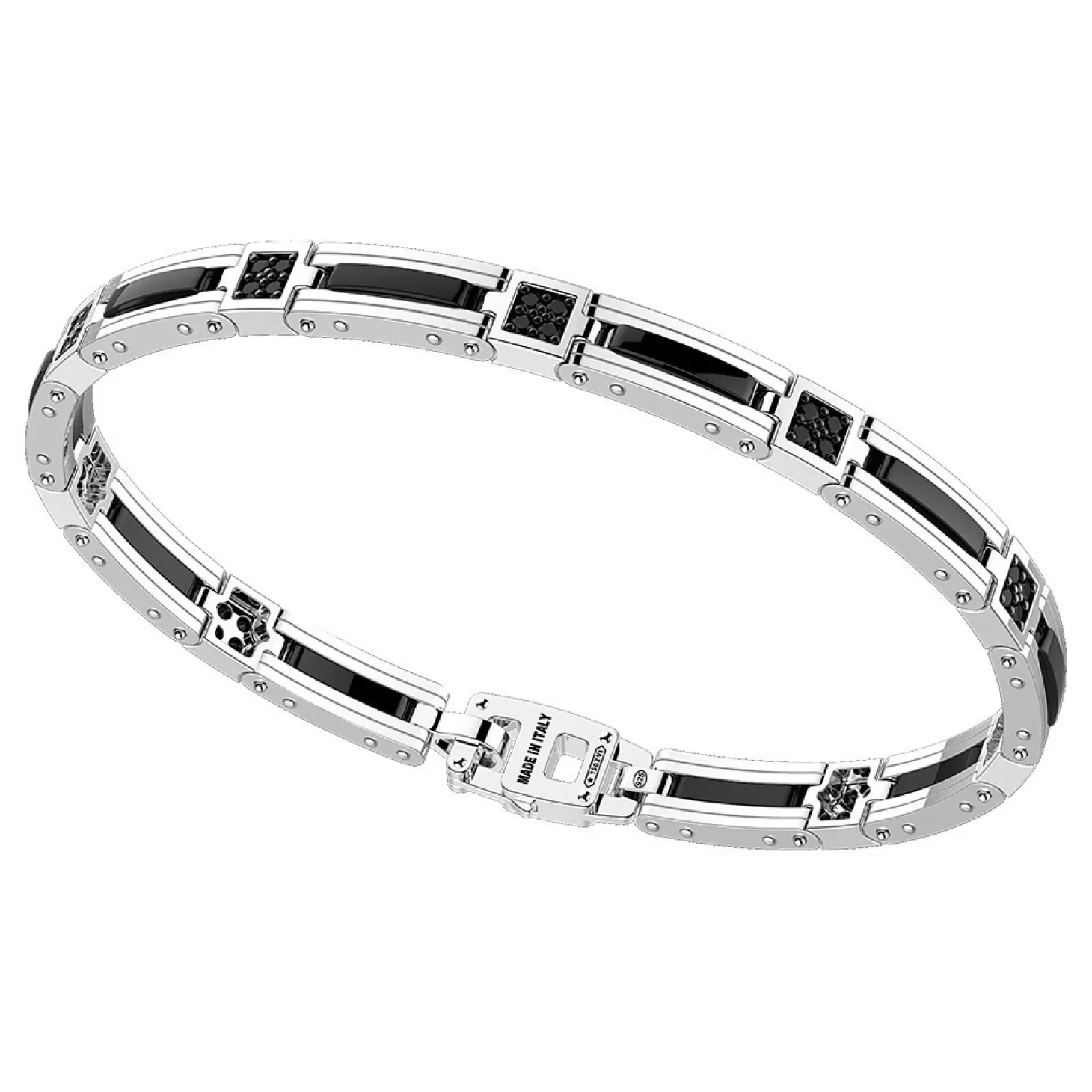 Zancan Gioielli Bracciale Zancan In Argento E Ceramica Con Pietre.> Bracciali