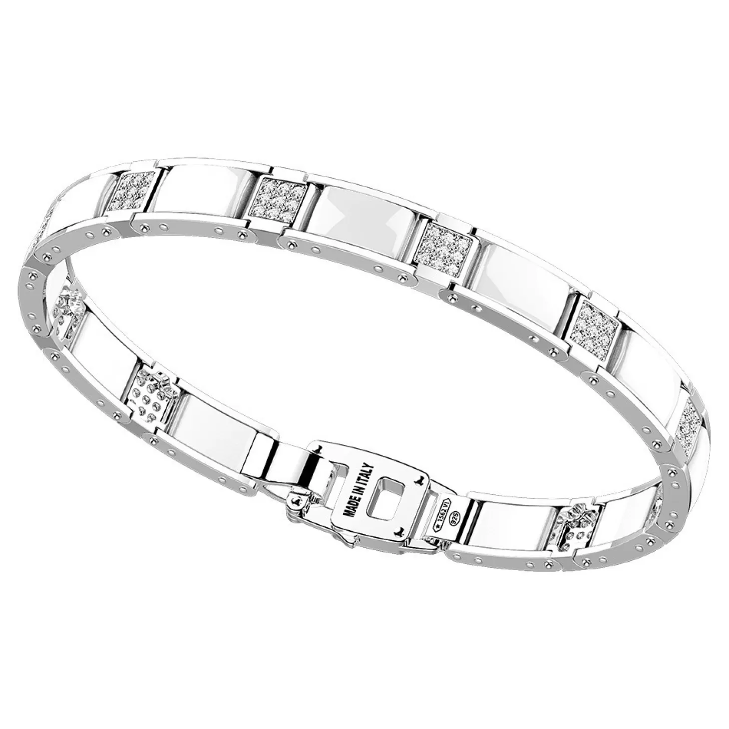 Zancan Gioielli Bracciale Zancan In Argento E Ceramica Con Pietre.> Bracciali