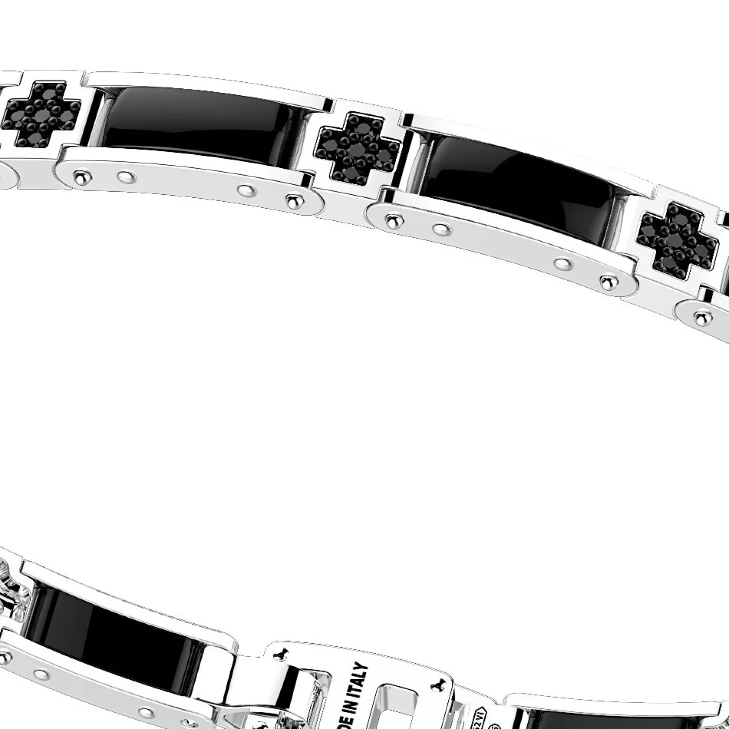 Zancan Gioielli Bracciale Zancan In Argento E Ceramica Con Pietre.> Bracciali