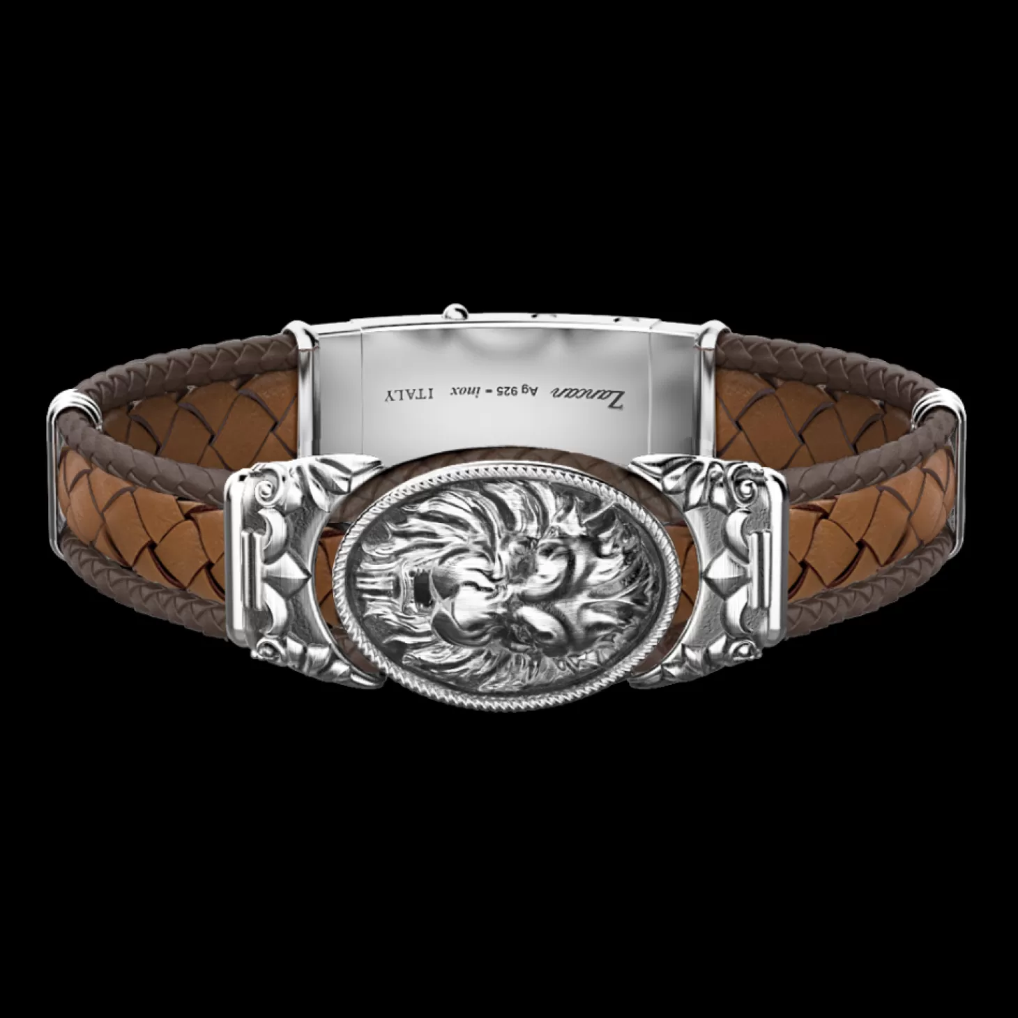 Zancan Gioielli Bracciale Zancan In Argento E Pelle Con Leone.> Bracciali