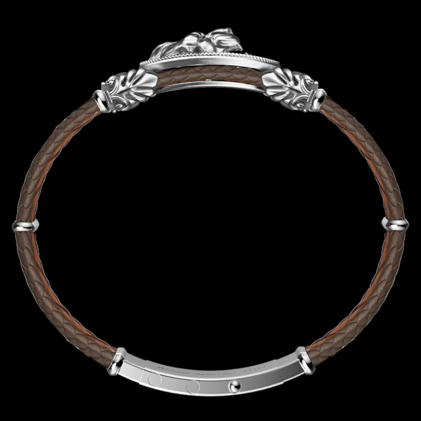 Zancan Gioielli Bracciale Zancan In Argento E Pelle Con Leone.> Bracciali