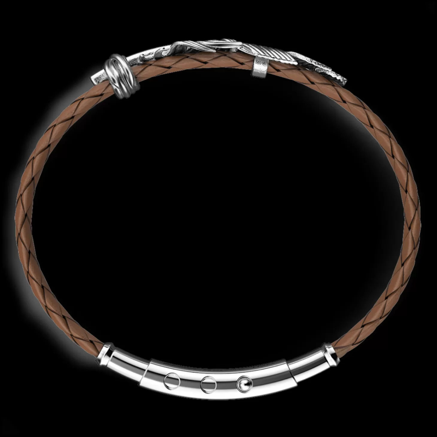 Zancan Gioielli Bracciale Zancan In Argento E Pelle Con Piuma.> Bracciali