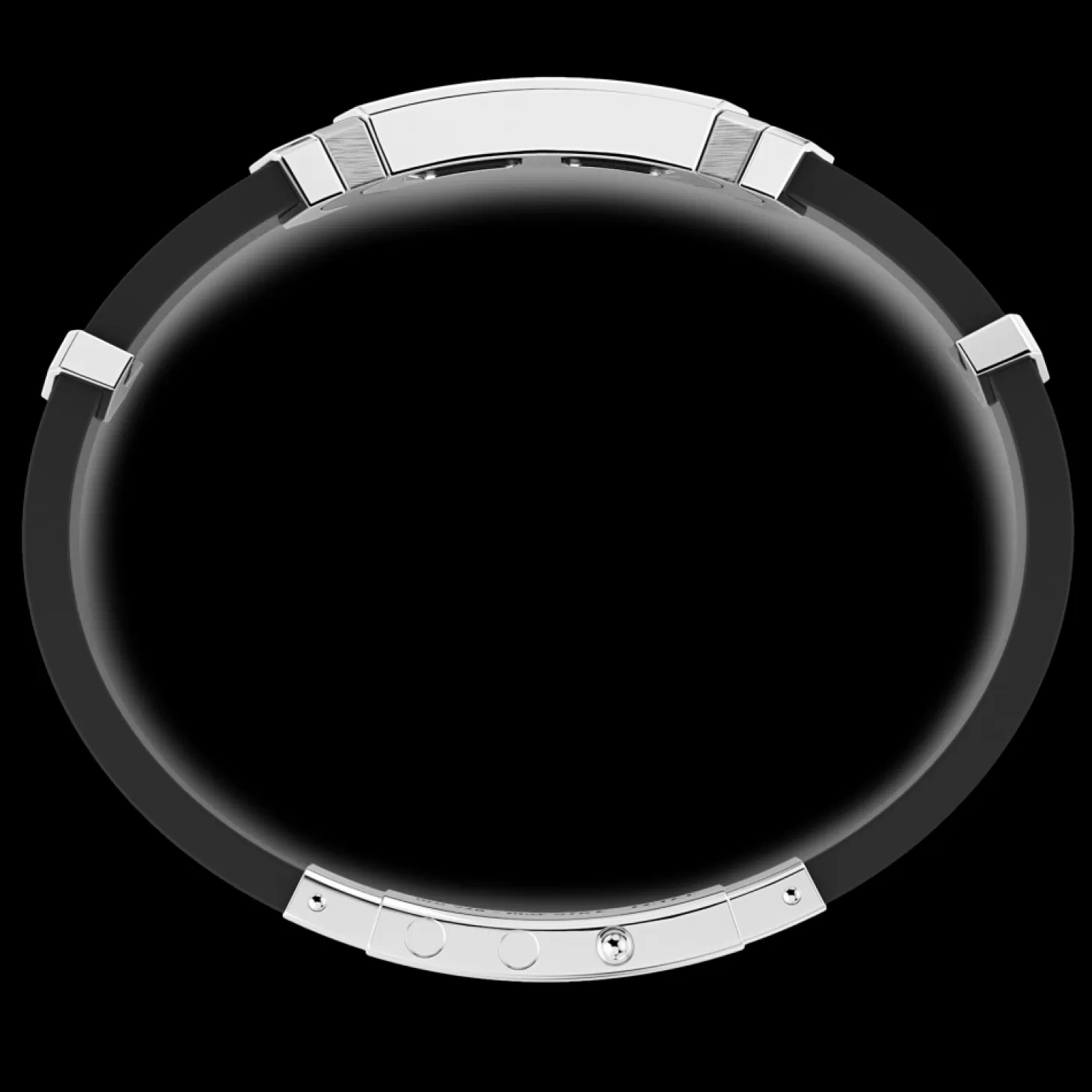 Zancan Gioielli Bracciale Zancan In Argento E Silicone Nero Con Targa.> Bracciali