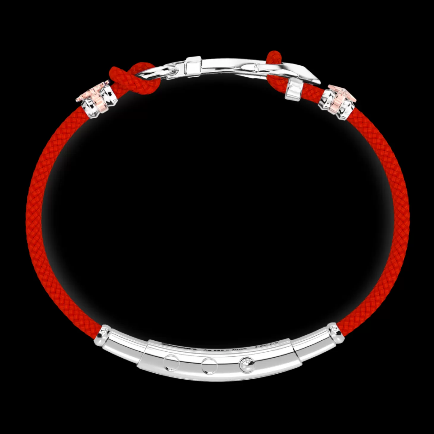 Zancan Gioielli Bracciale Zancan In Kevlar Con Ancora.> Bracciali