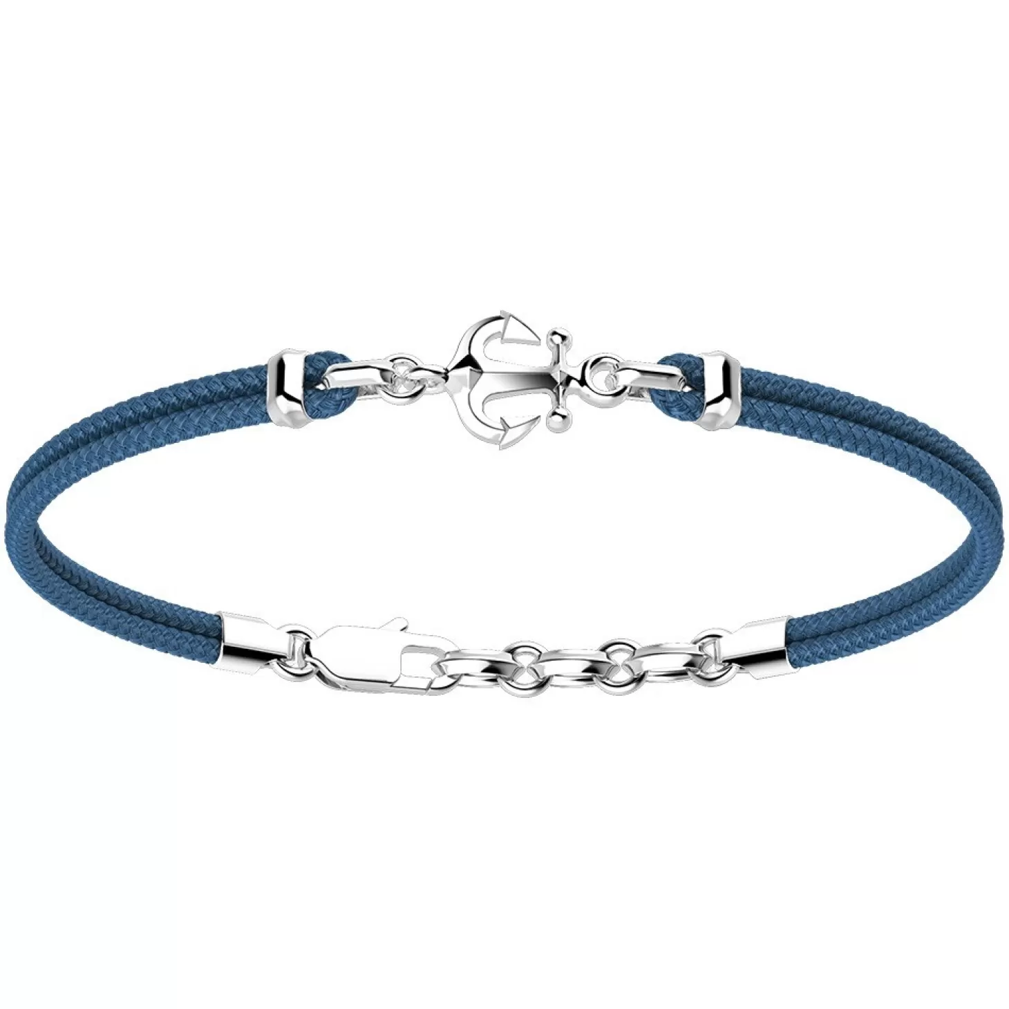Zancan Gioielli Bracciale Zancan In Kevlar Con Ancora In Argento.> Bracciali