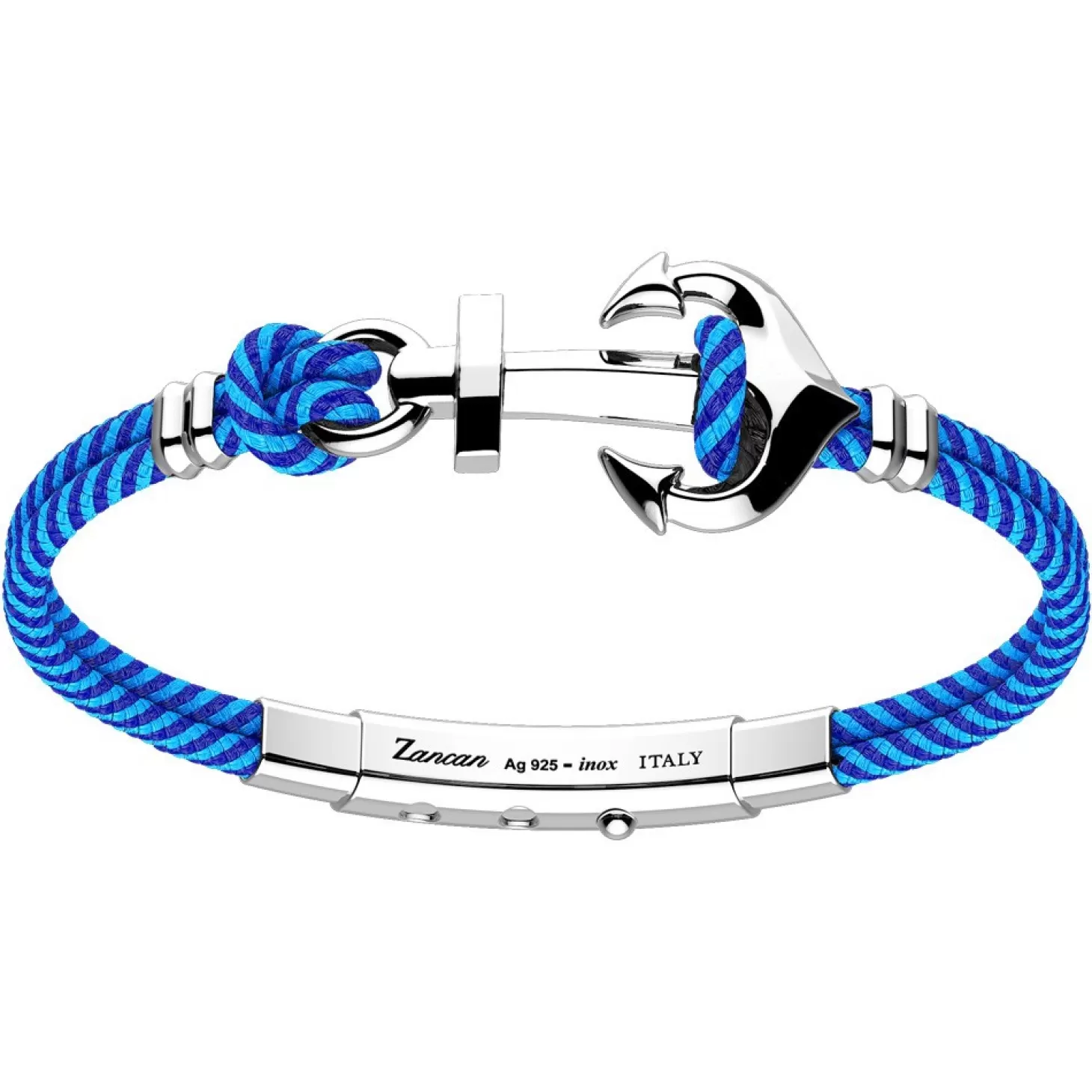 Zancan Gioielli Bracciale Zancan In Kevlar Con Ancora In Argento.> Bracciali