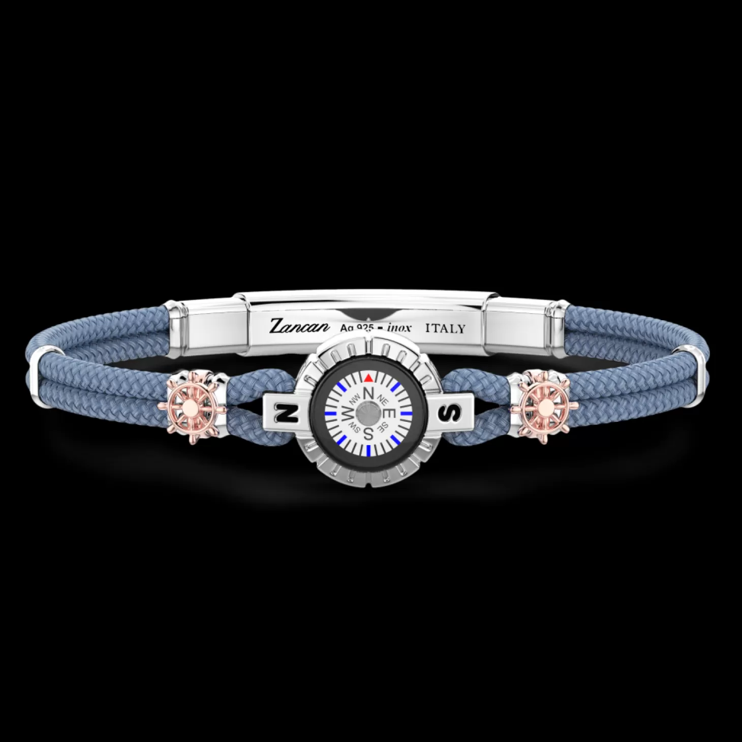 Zancan Gioielli Bracciale Zancan In Kevlar Con Bussola.> Bracciali