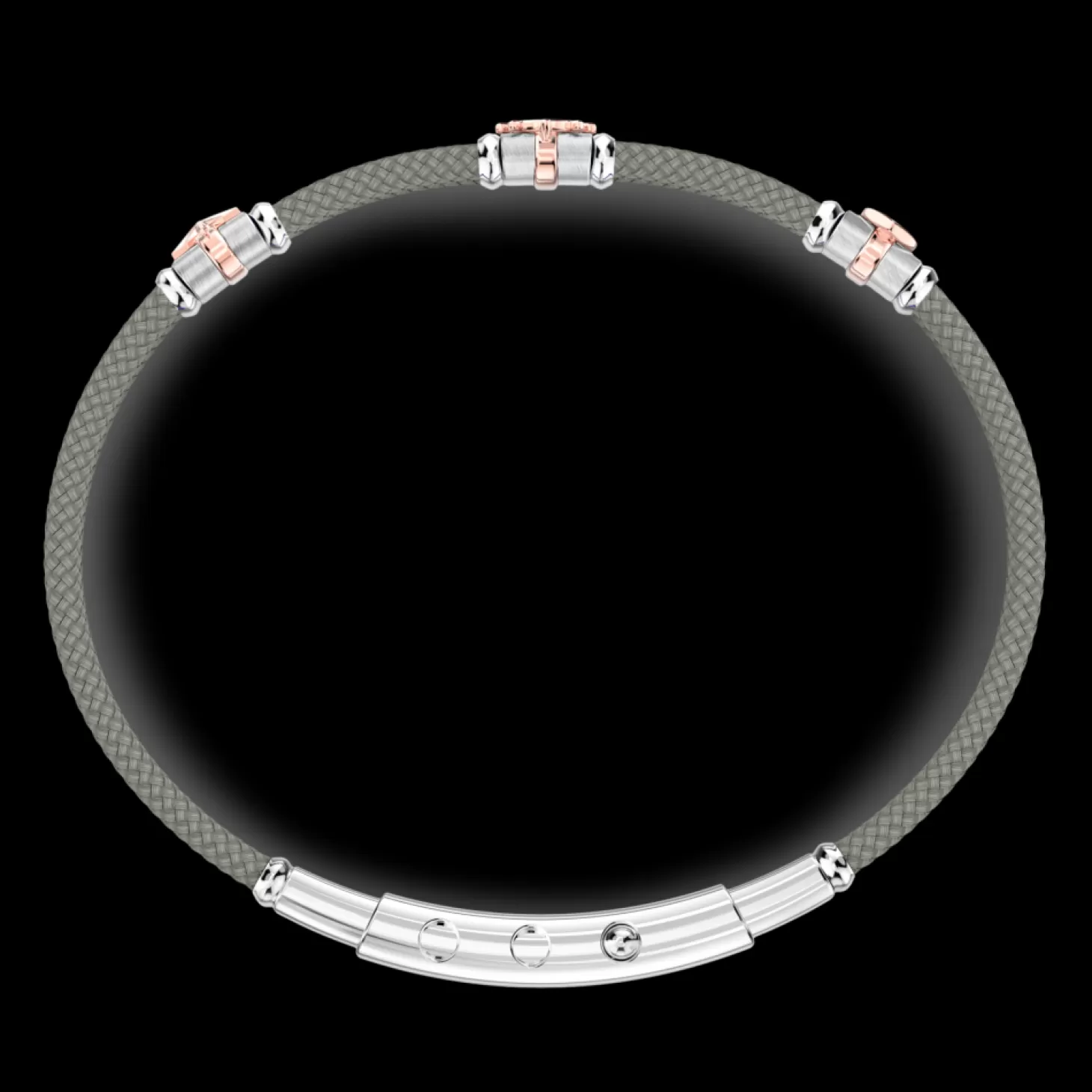 Zancan Gioielli Bracciale Zancan In Kevlar Con Elementi Nautici.> Bracciali