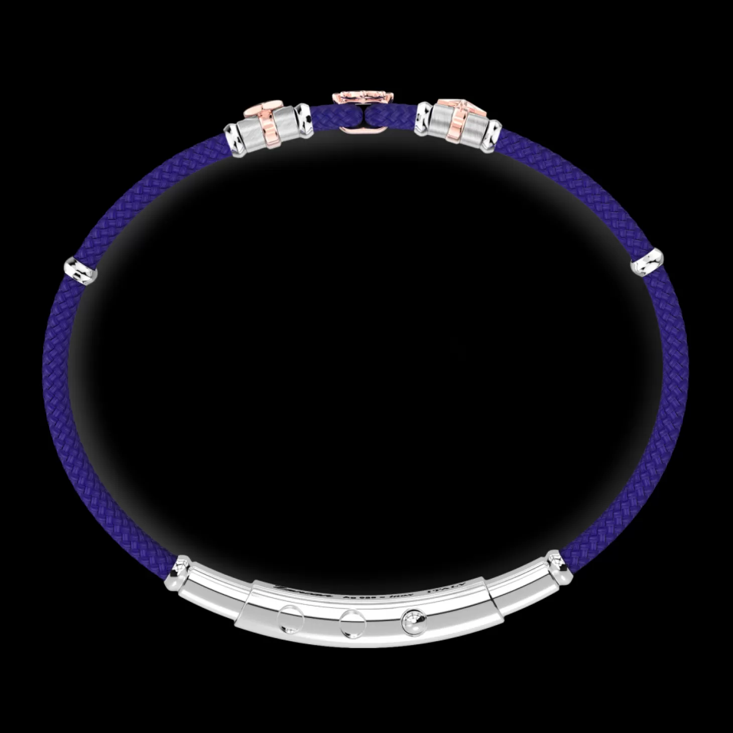 Zancan Gioielli Bracciale Zancan In Kevlar Con Elementi Nautici.> Bracciali