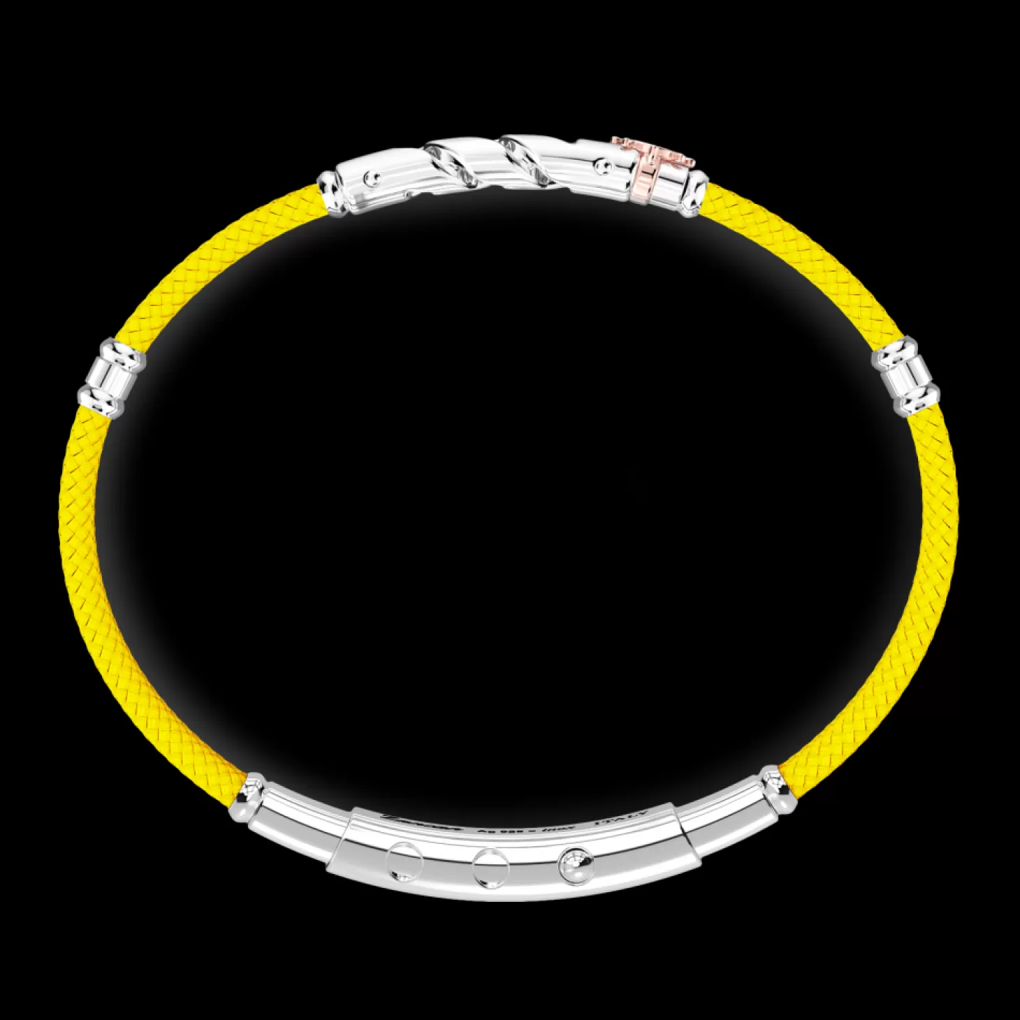 Zancan Gioielli Bracciale Zancan In Kevlar Con Maglia Grumette.> Bracciali