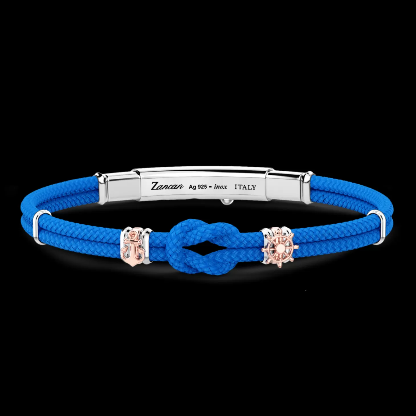 Zancan Gioielli Bracciale Zancan In Kevlar Con Nodo Nautico.> Bracciali