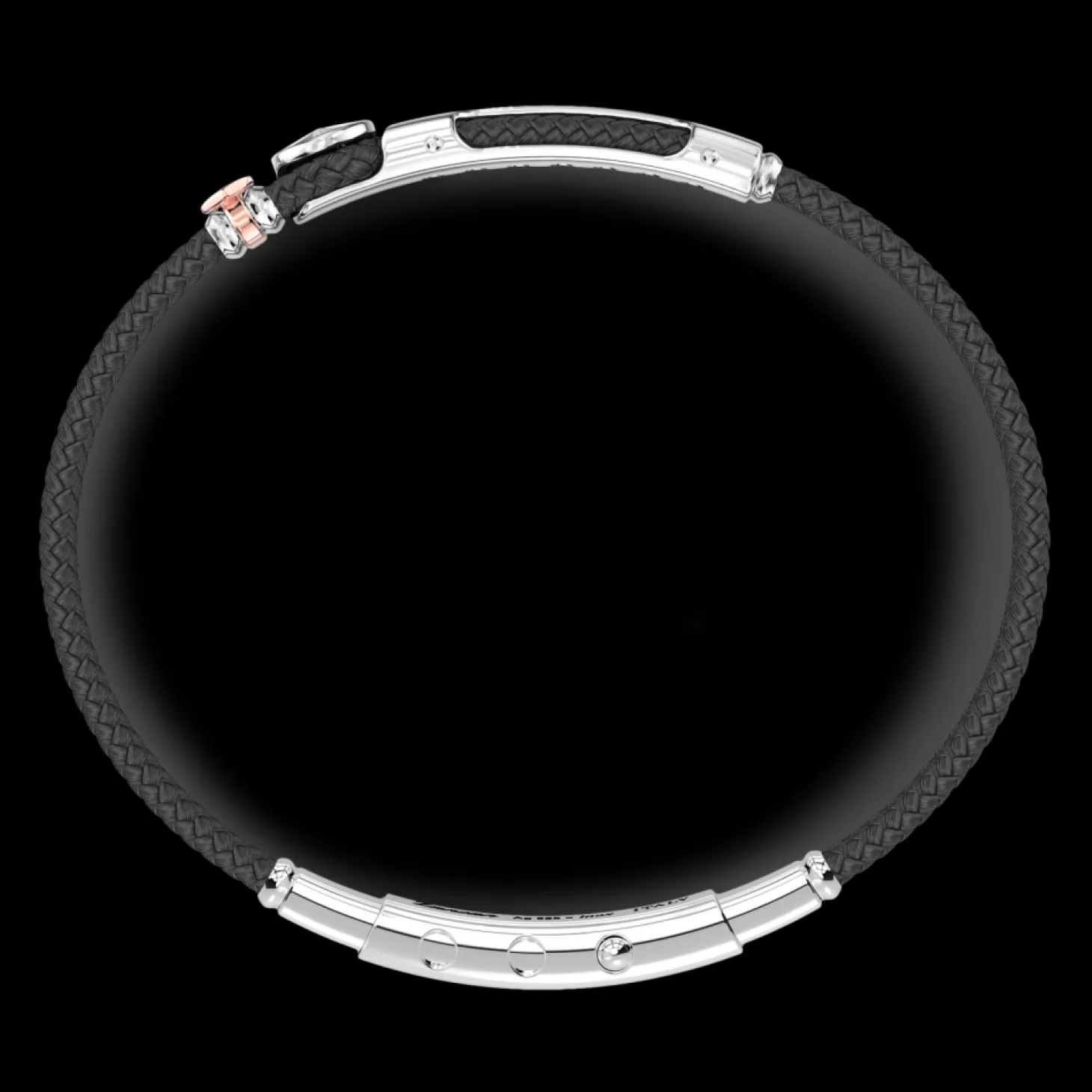 Zancan Gioielli Bracciale Zancan In Kevlar Con Targa E Rosa Dei Venti.> Bracciali