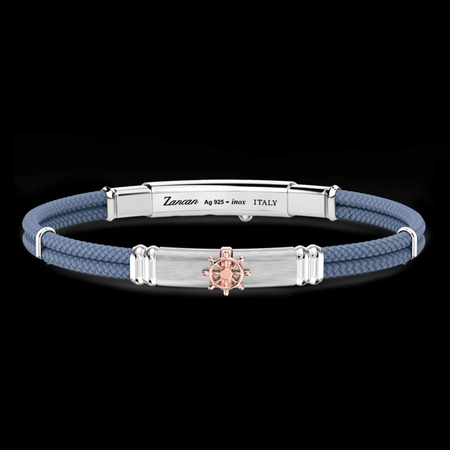 Zancan Gioielli Bracciale Zancan In Kevlar Con Targa E Timone.> Bracciali