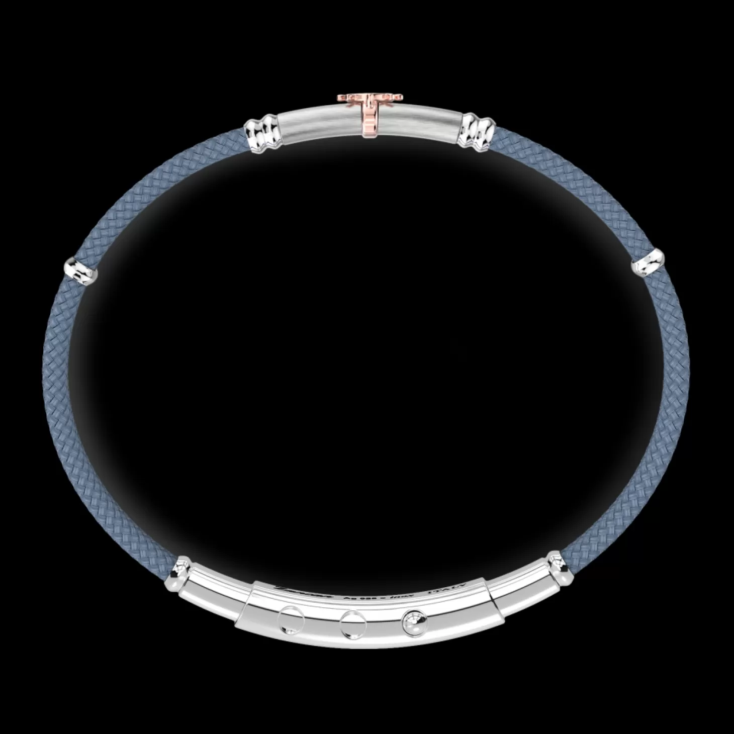 Zancan Gioielli Bracciale Zancan In Kevlar Con Targa E Timone.> Bracciali