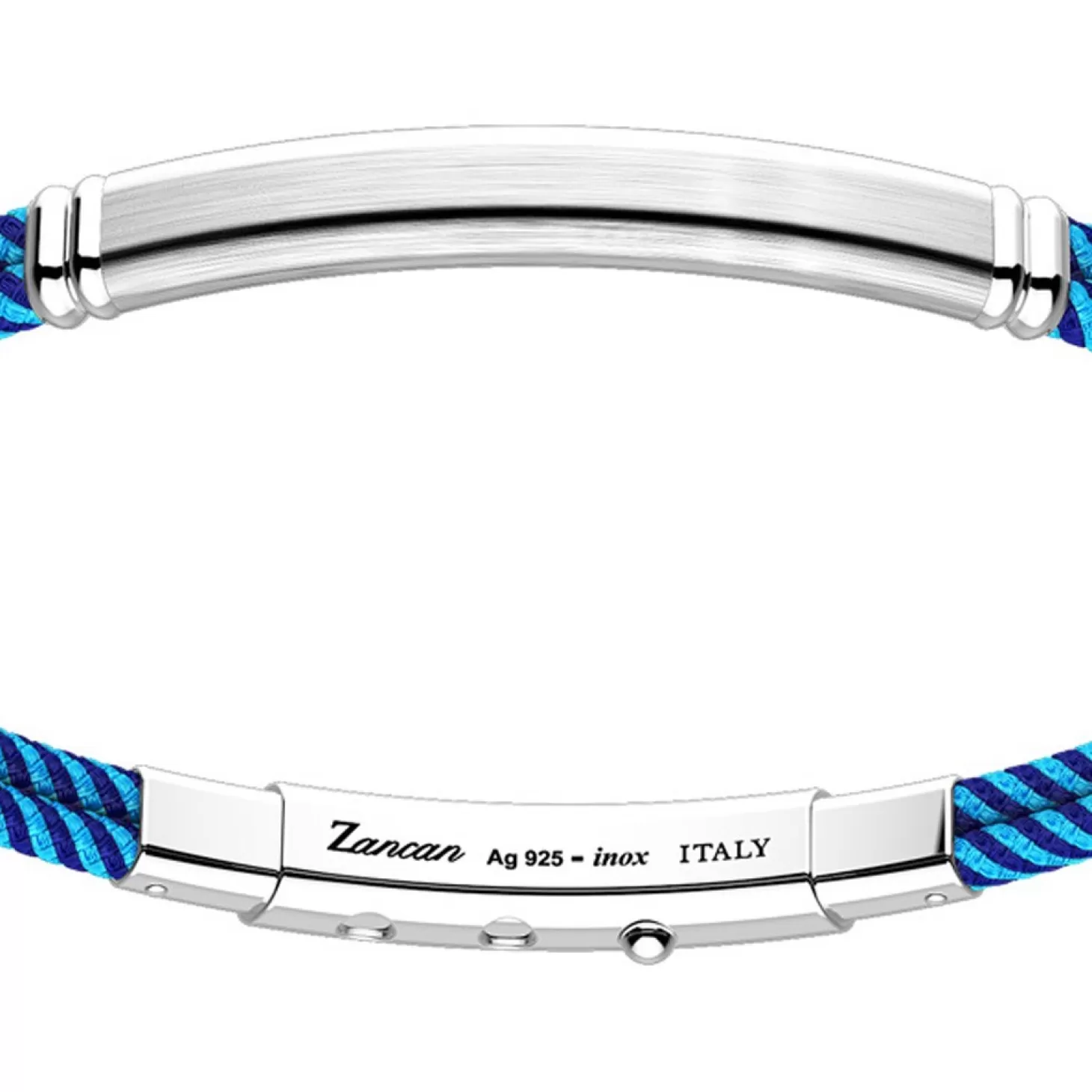 Zancan Gioielli Bracciale Zancan In Kevlar Con Targa In Argento.> Bracciali
