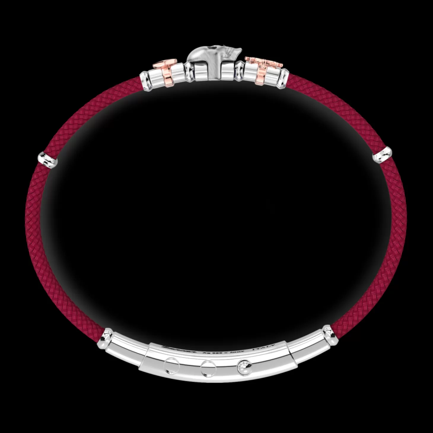 Zancan Gioielli Bracciale Zancan In Kevlar Con Teschio Ed Elementi Nautici.> Bracciali