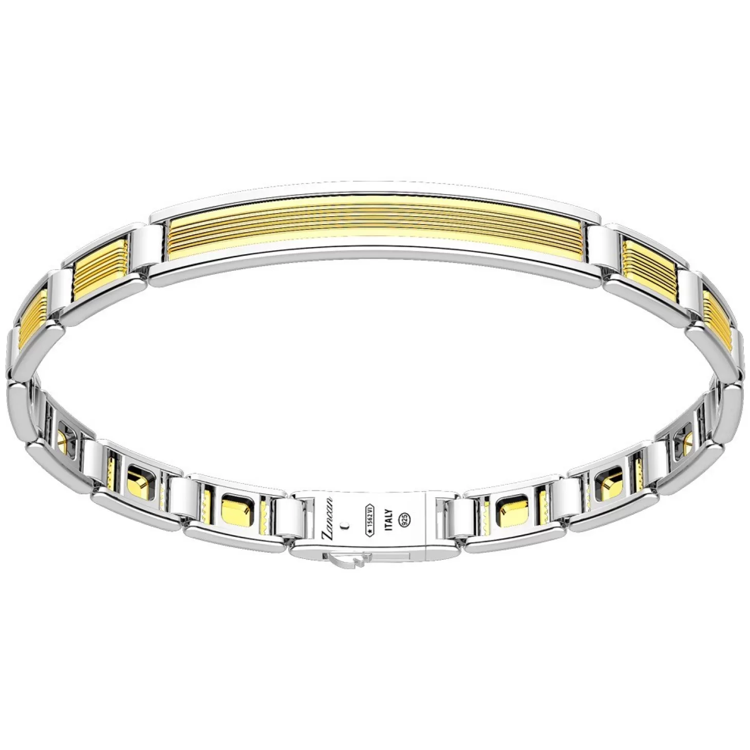 Zancan Gioielli Bracciale Zancan In Oro 18K Ed Argento Con Targa.> Bracciali