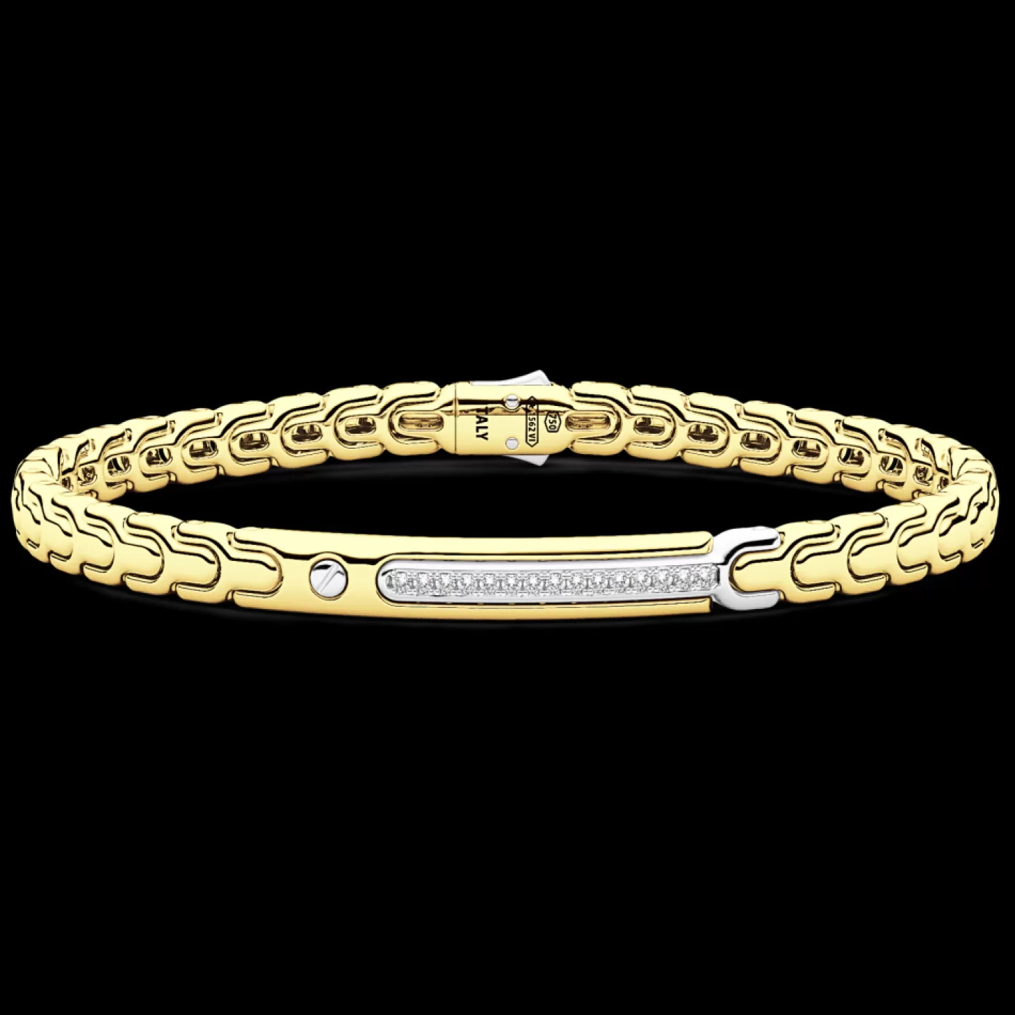 Zancan Gioielli Bracciale Zancan In Oro 18Kt Con Targa E Diamanti.> Bracciali