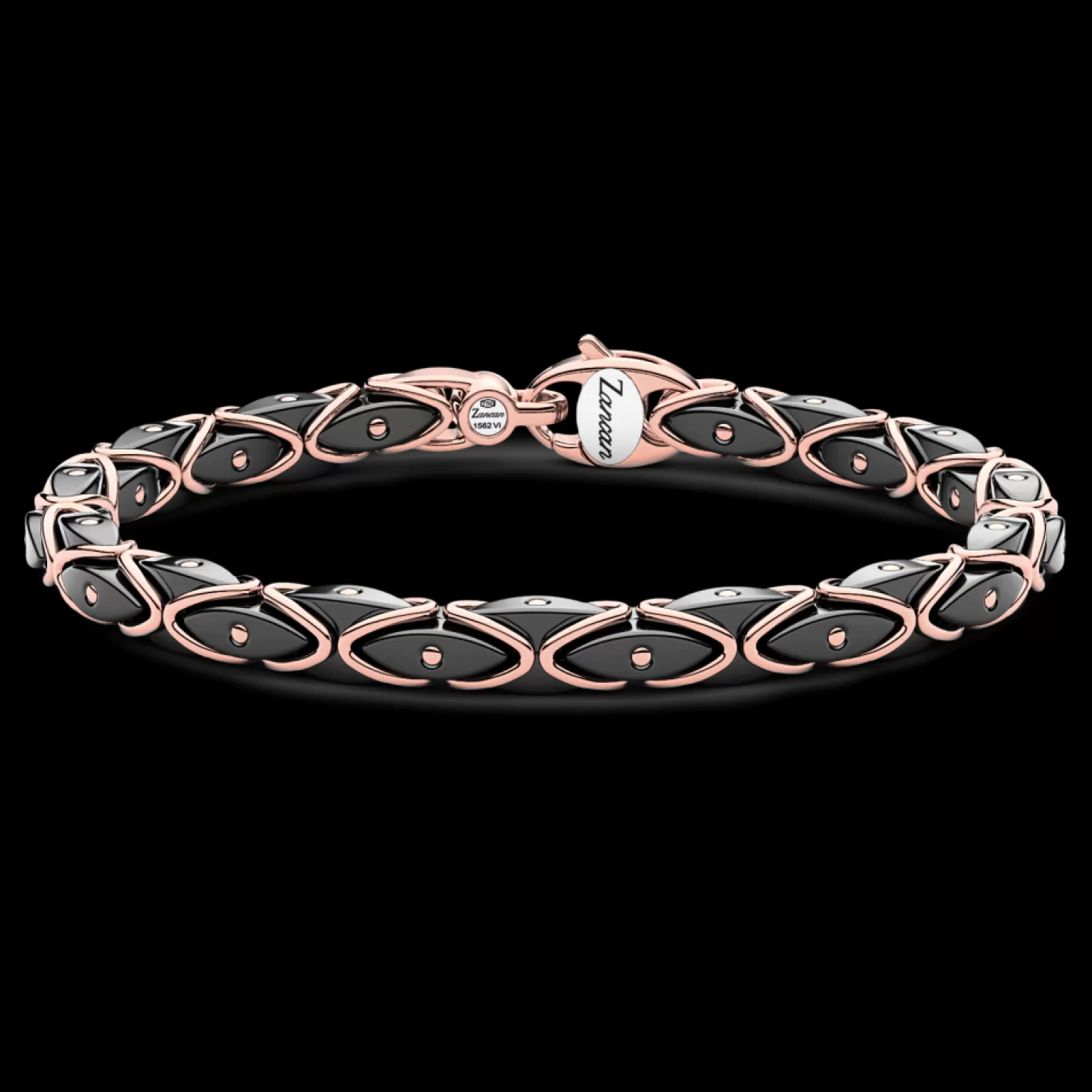Zancan Gioielli Bracciale Zancan In Oro 18Kt E Ceramica Nera.> Bracciali