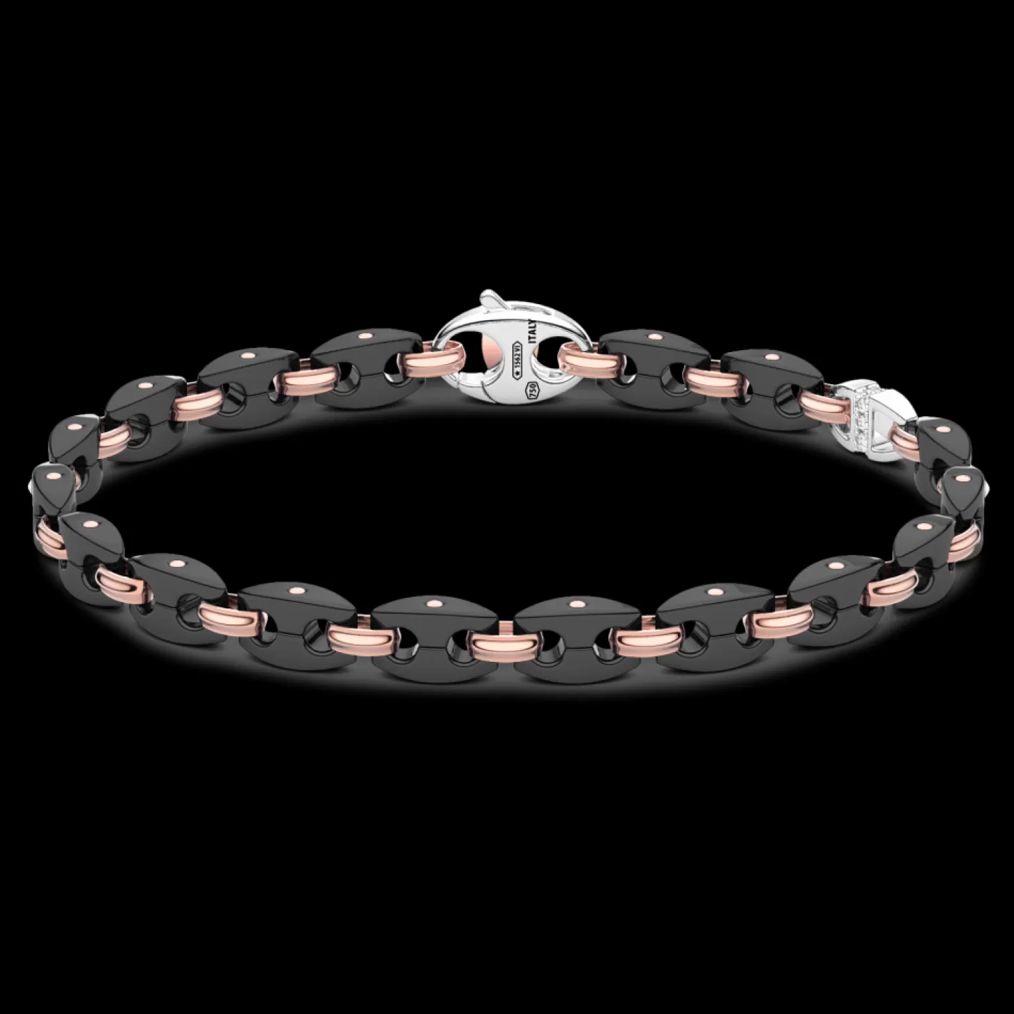 Zancan Gioielli Bracciale Zancan In Oro 18Kt E Ceramica Nera.> Bracciali