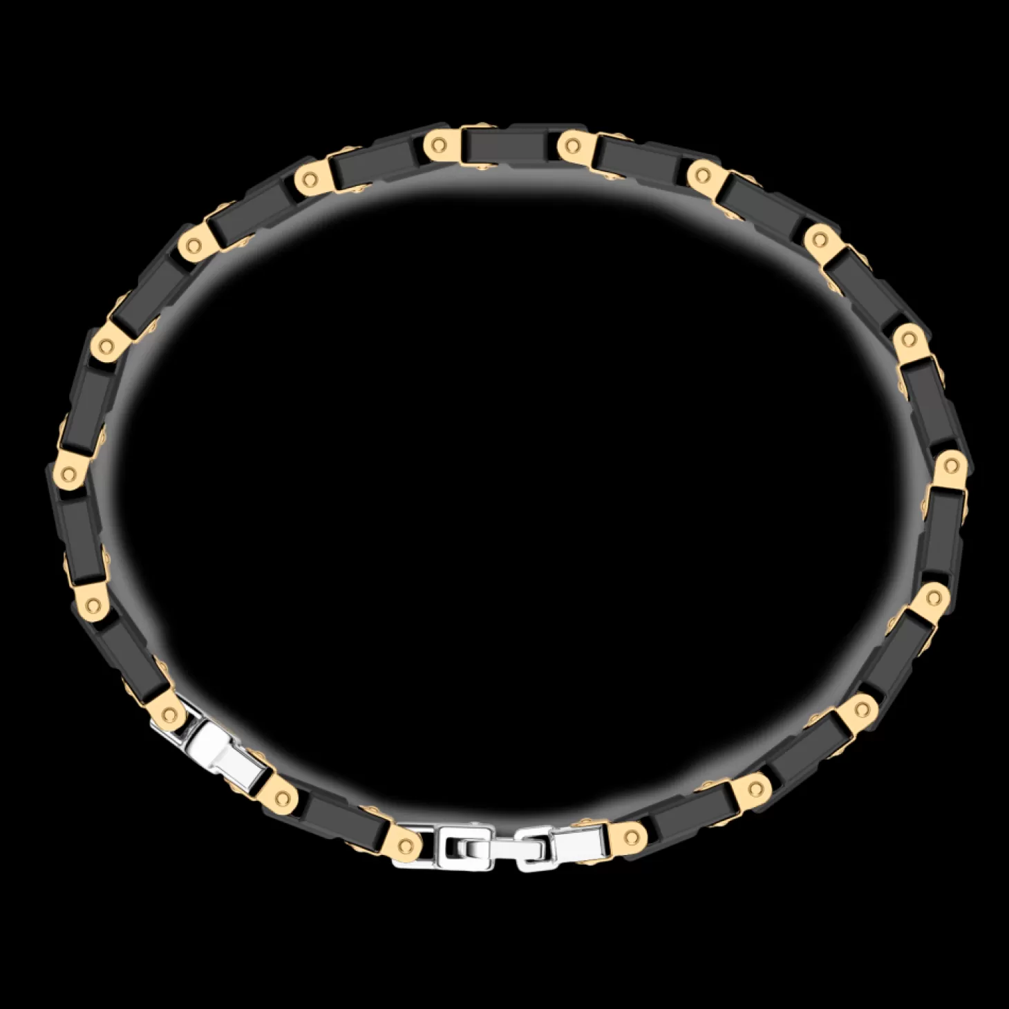 Zancan Gioielli Bracciale Zancan In Oro 18Kt E Ceramica Nera.> Bracciali