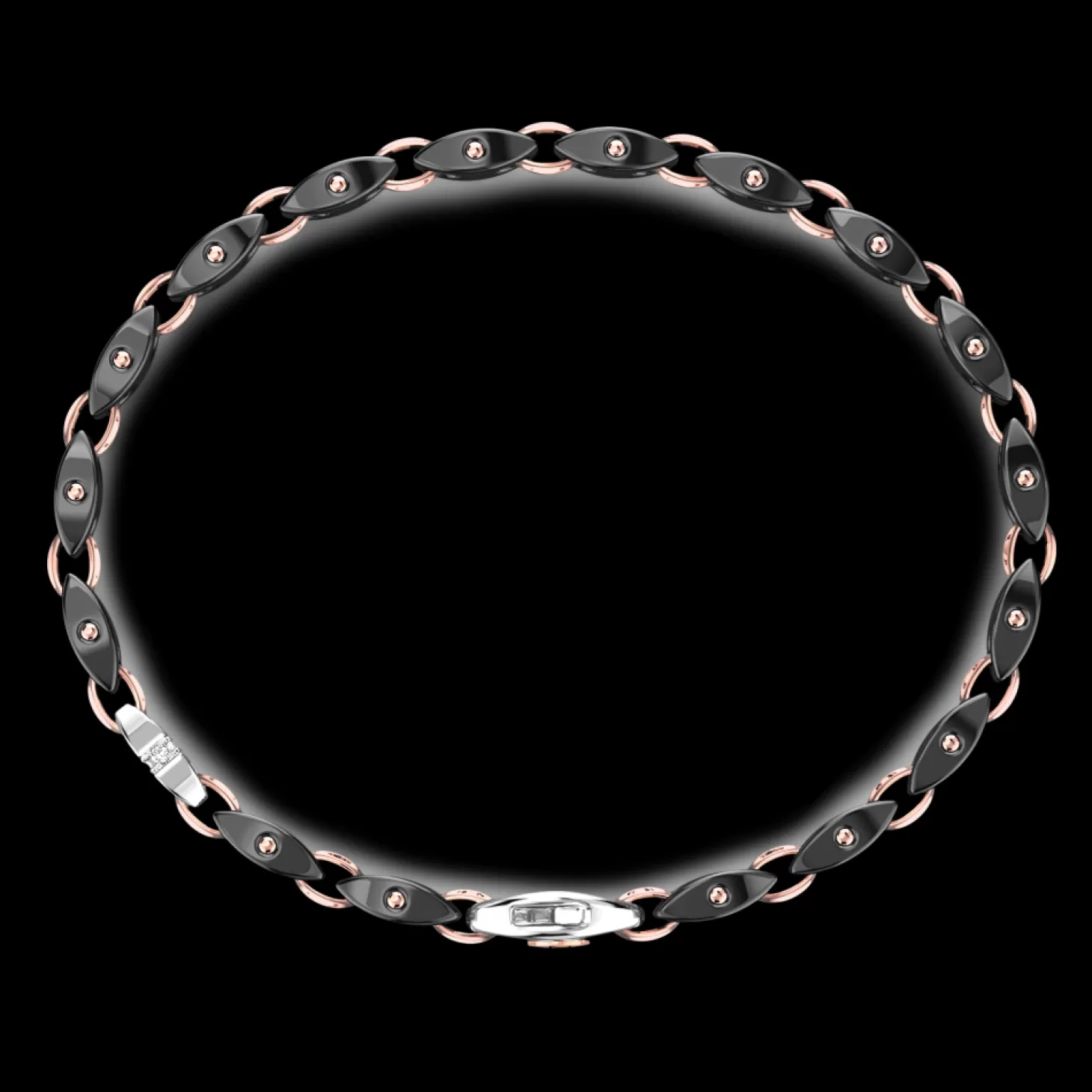 Zancan Gioielli Bracciale Zancan In Oro 18Kt E Ceramica Nera.> Bracciali