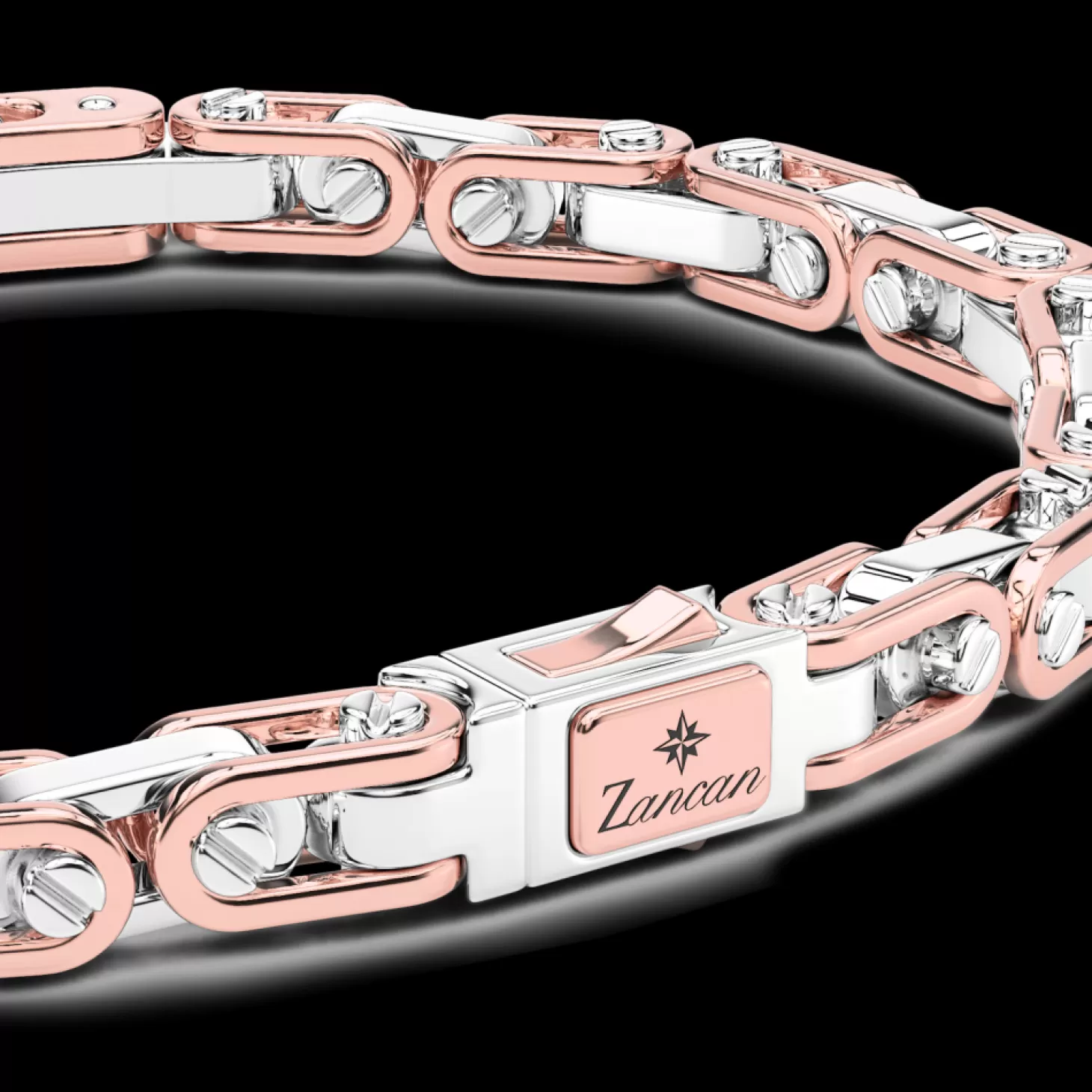 Zancan Gioielli Bracciale Zancan In Oro 18Kt E Diamanti Con Targa Centrale.> Bracciali