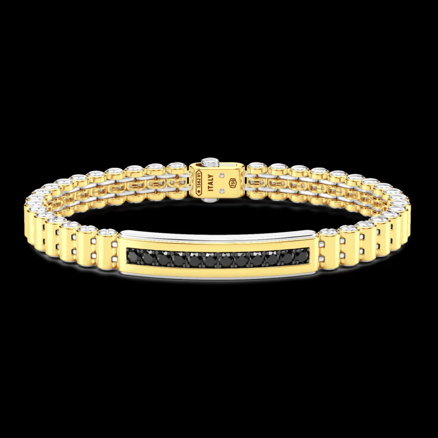 Zancan Gioielli Bracciale Zancan In Oro 18Kt E Diamanti Neri.> Bracciali