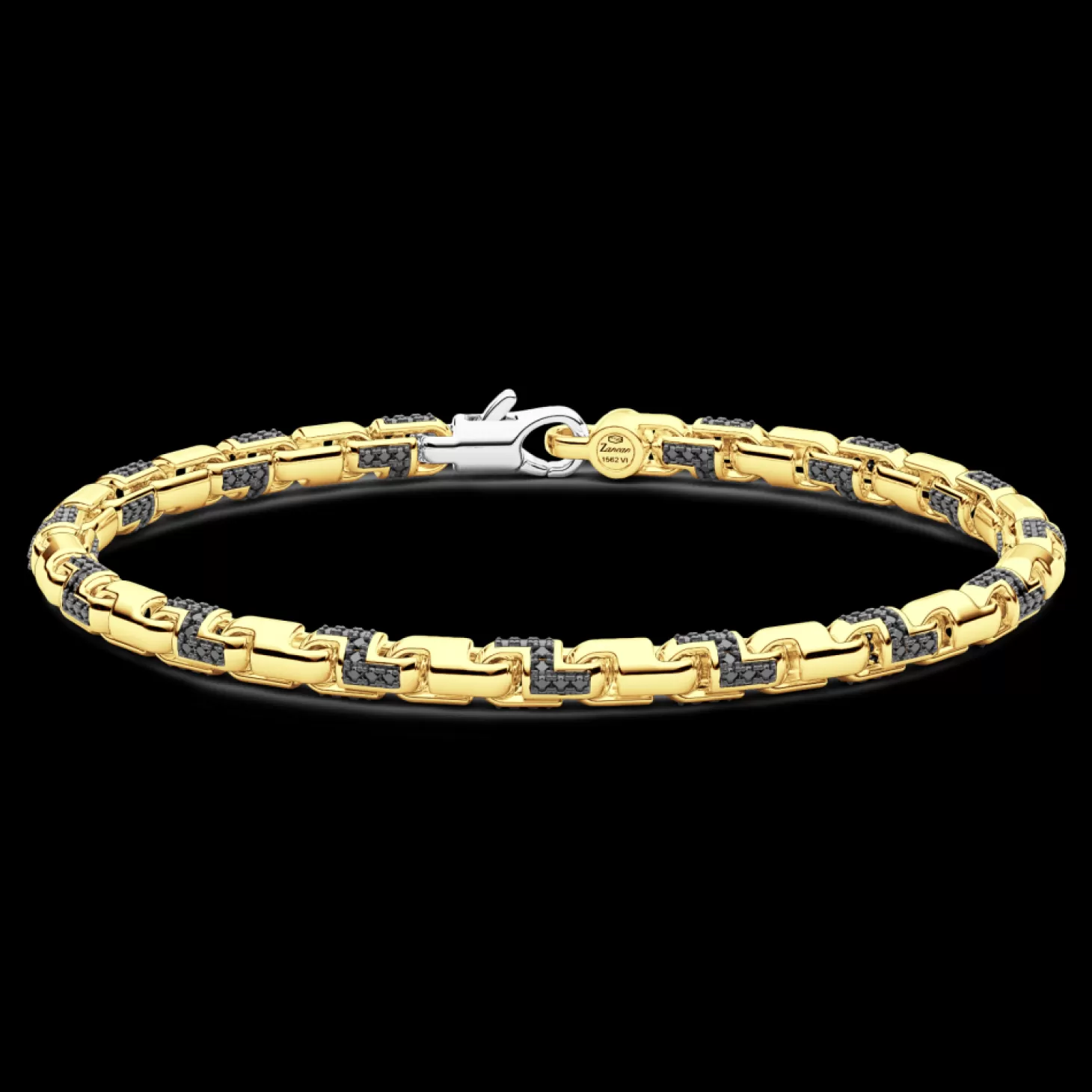Zancan Gioielli Bracciale Zancan In Oro Giallo 18Kt E Diamanti Neri.> Bracciali