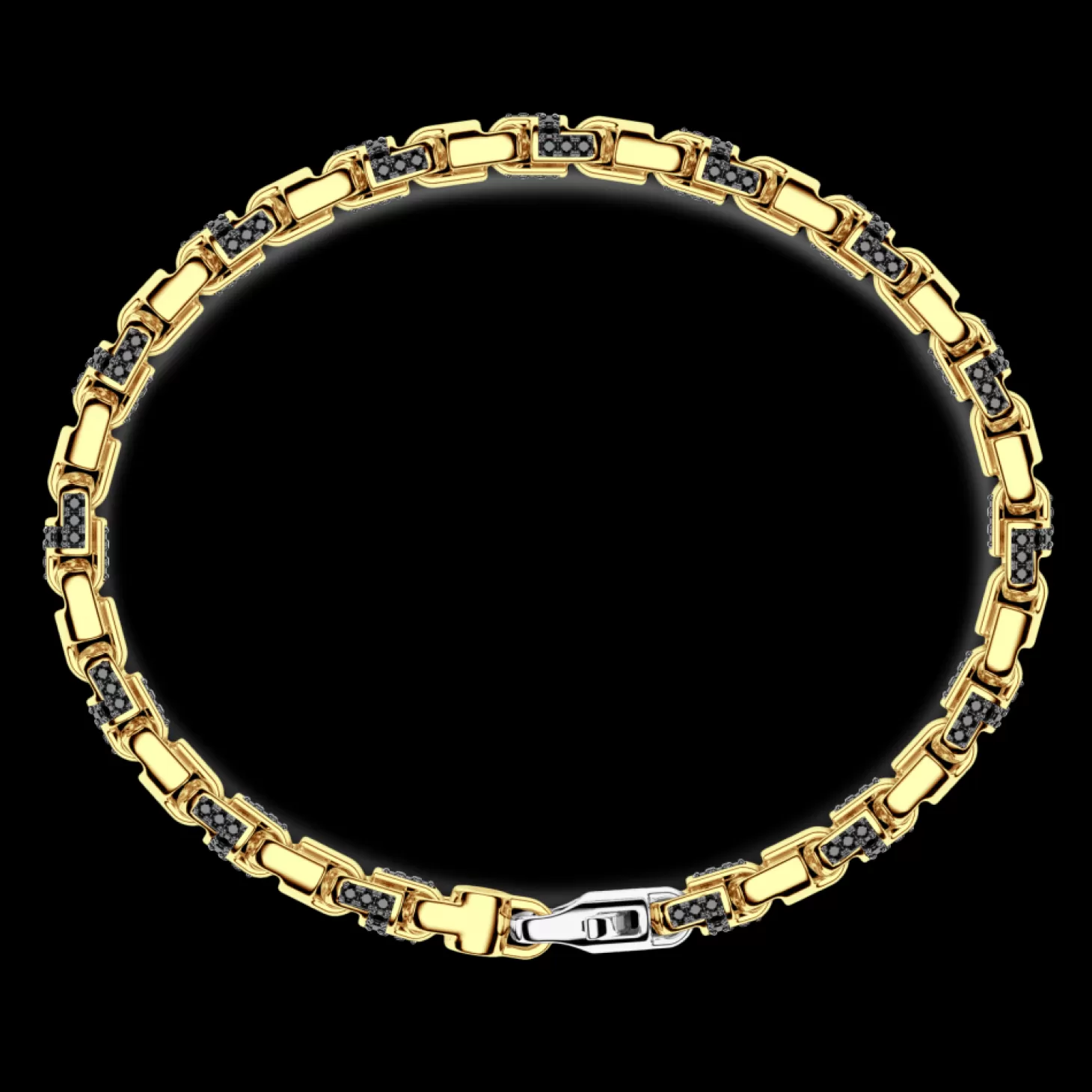 Zancan Gioielli Bracciale Zancan In Oro Giallo 18Kt E Diamanti Neri.> Bracciali